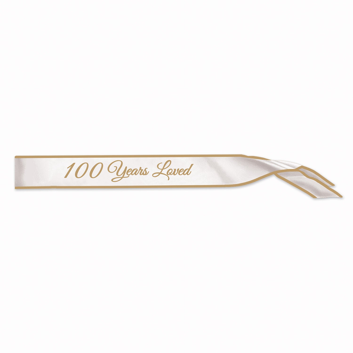 100 Years Loved Satin Sash, (Pack of 6)