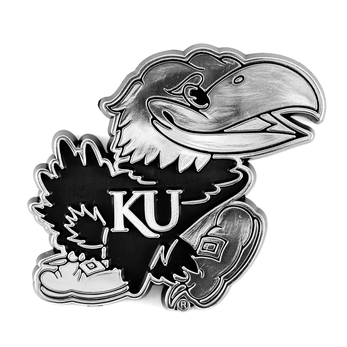 Fanmats, University Of Kansas Molded Chrome Emblem