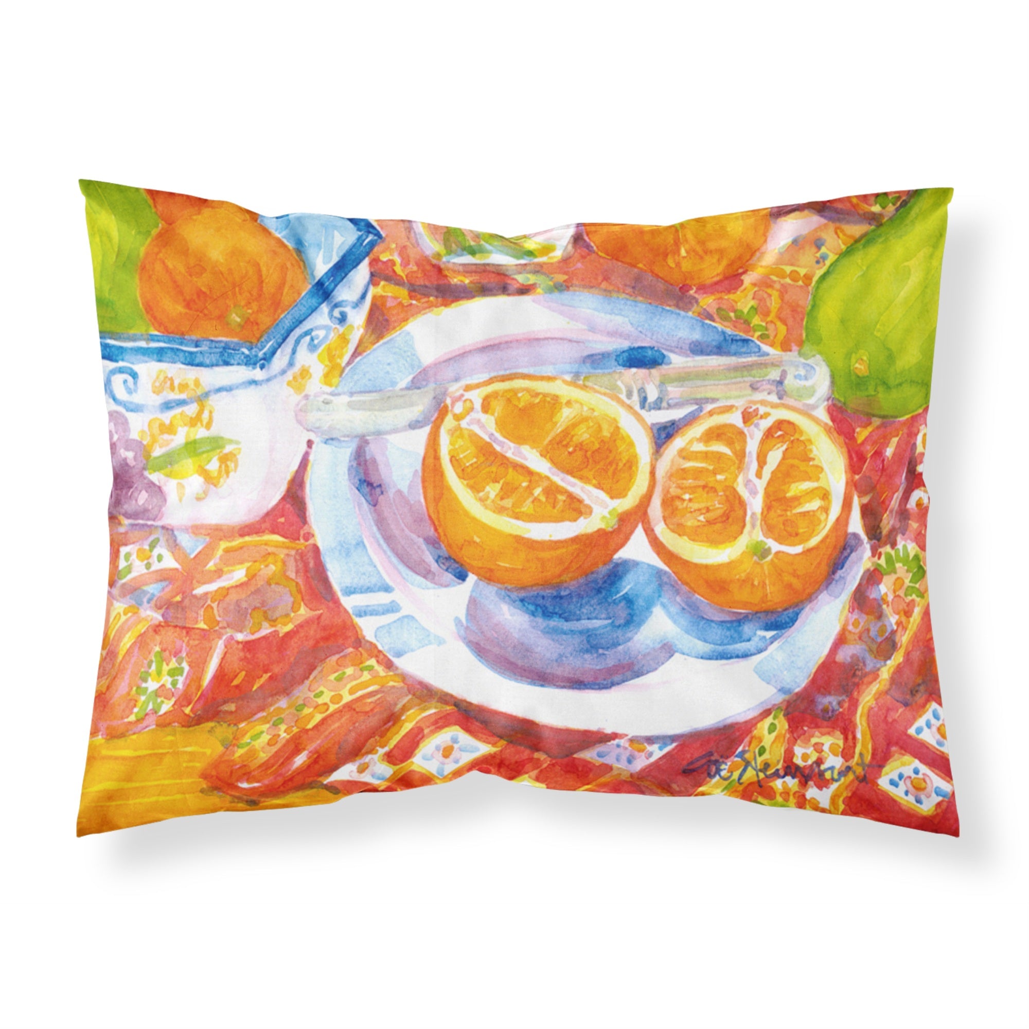 Caroline'S Treasures 6035Pillowcase Florida Oranges Sliced Breakfast Moisture Wicking Fabric Standard Pillowcase, Large, Multi
