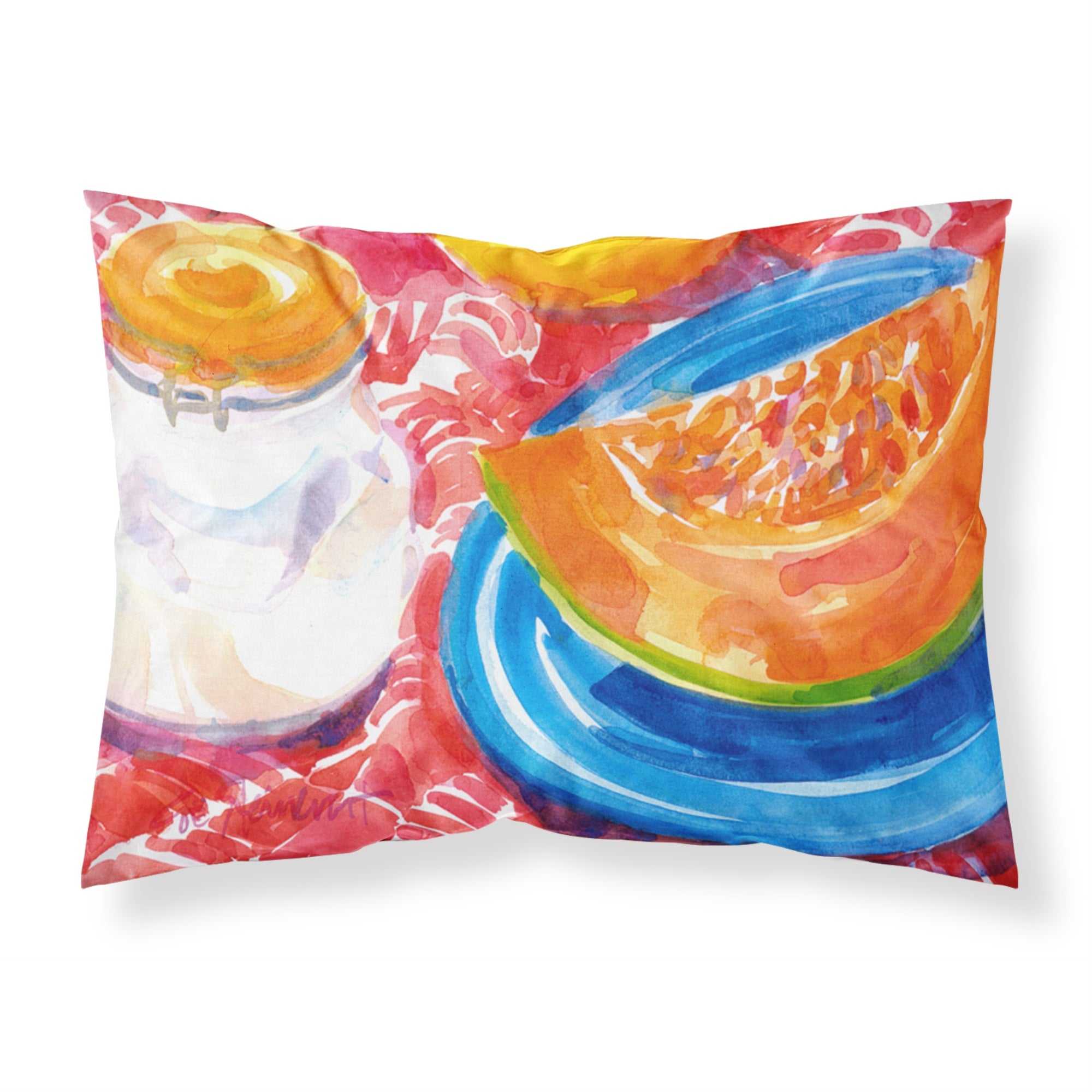 Caroline'S Treasures 6036Pillowcase A Slice Of Cantelope Moisture Wicking Fabric Standard Pillowcase, Large, Multicolor