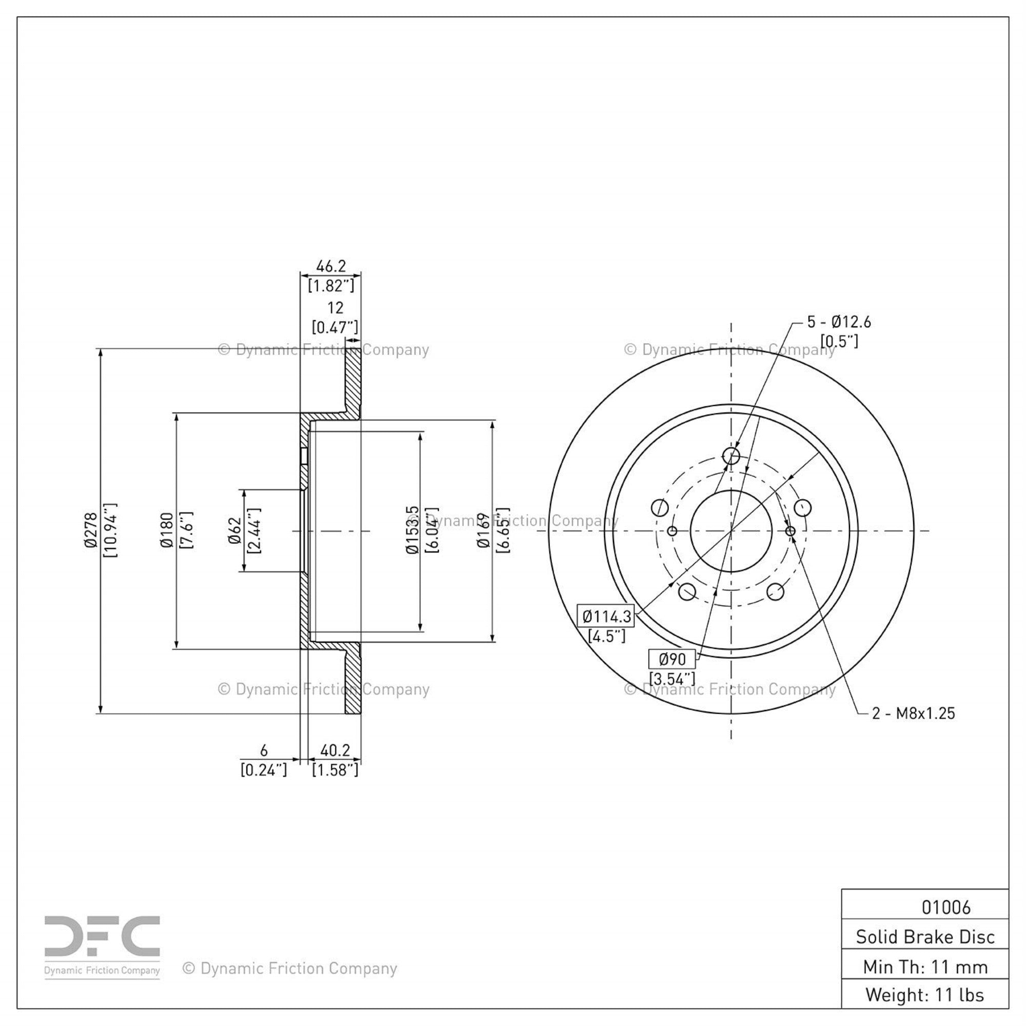 Geospec Coated Rotor - Oem Blank 604-01006