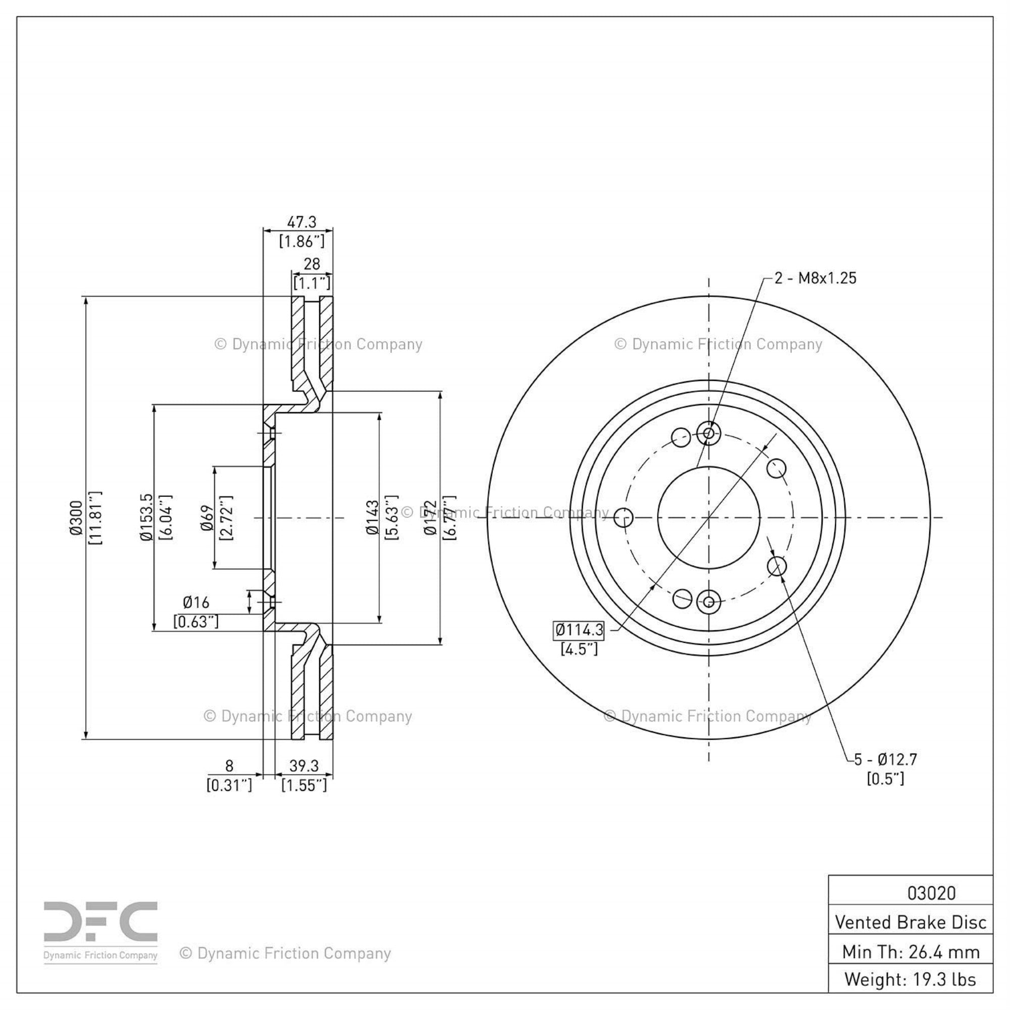 Geospec Coated Rotor - Oem Blank 604-03020