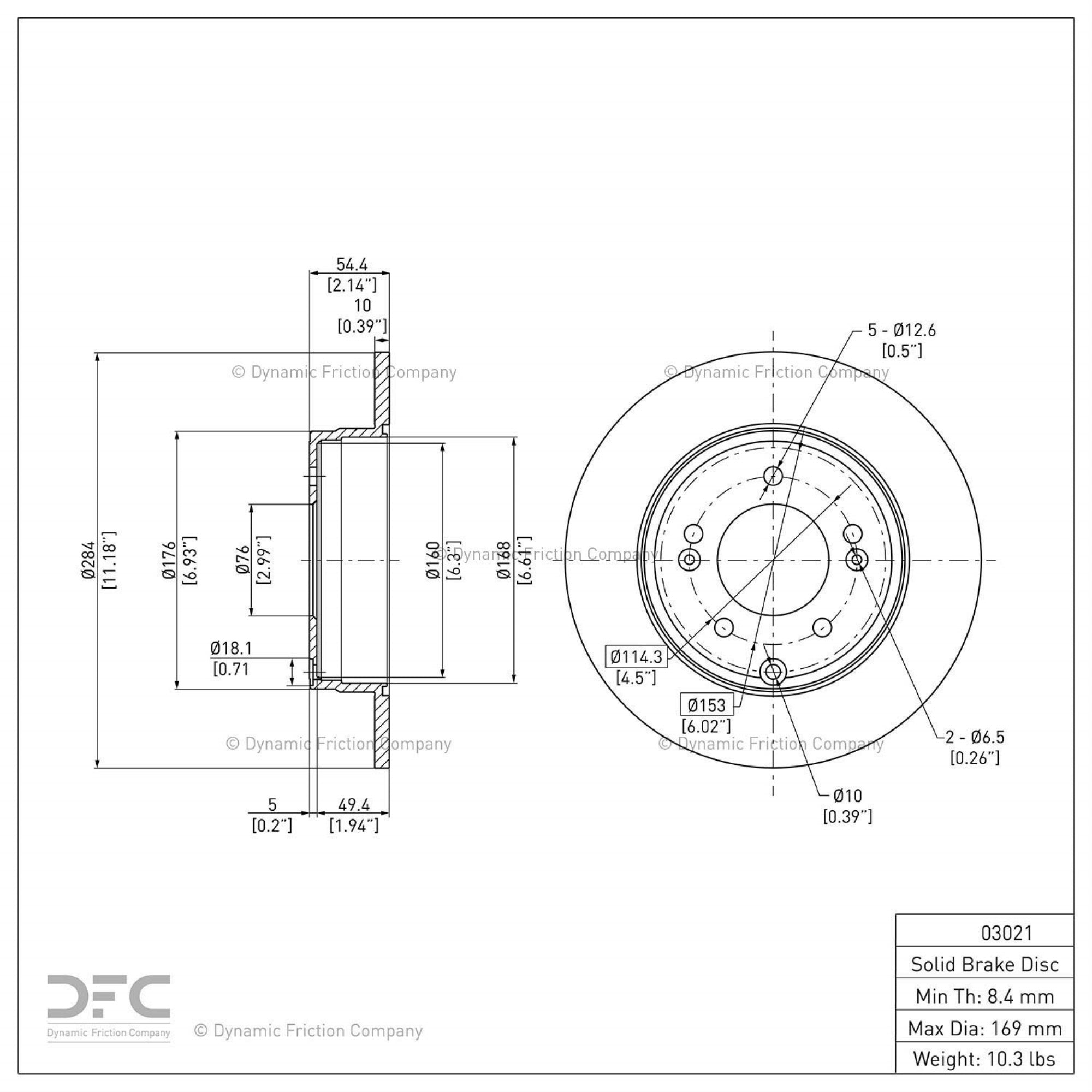 Geospec Coated Rotor - Oem Blank 604-03021