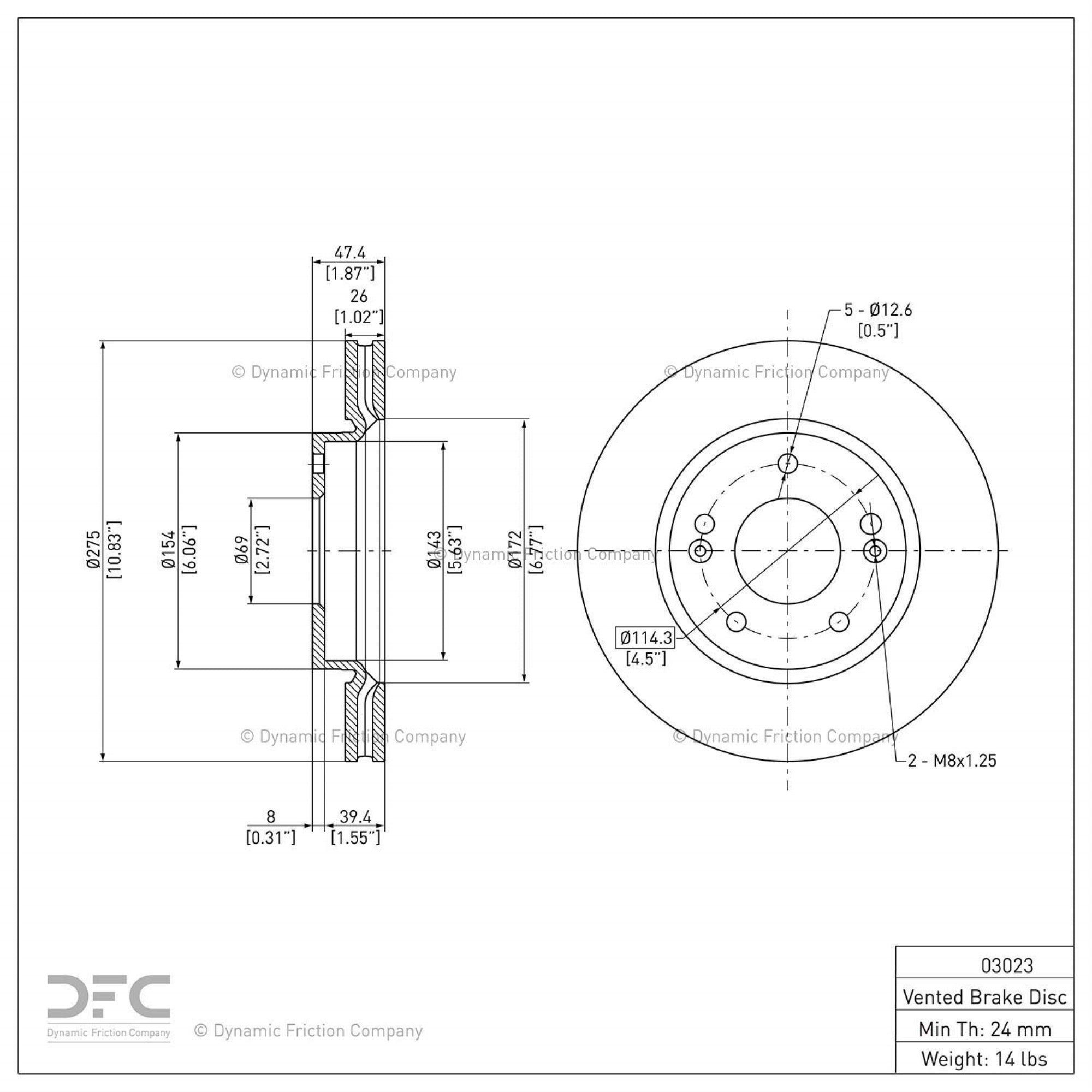Geospec Coated Rotor - Oem Blank 604-03023