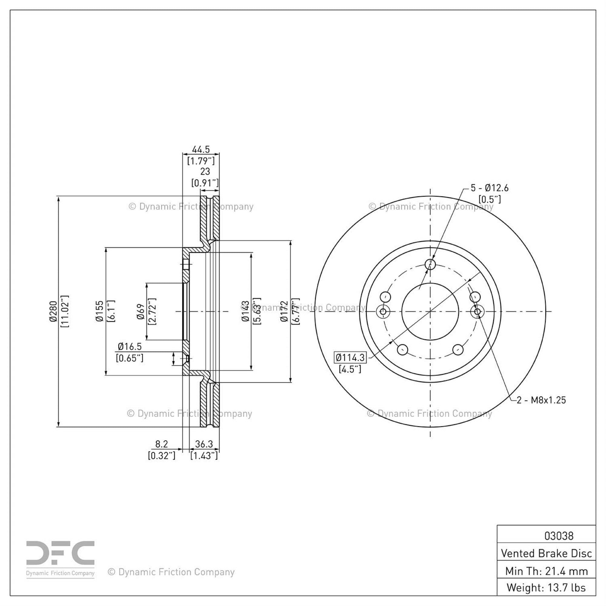 Geospec Coated Rotor - Oem Blank 604-03038