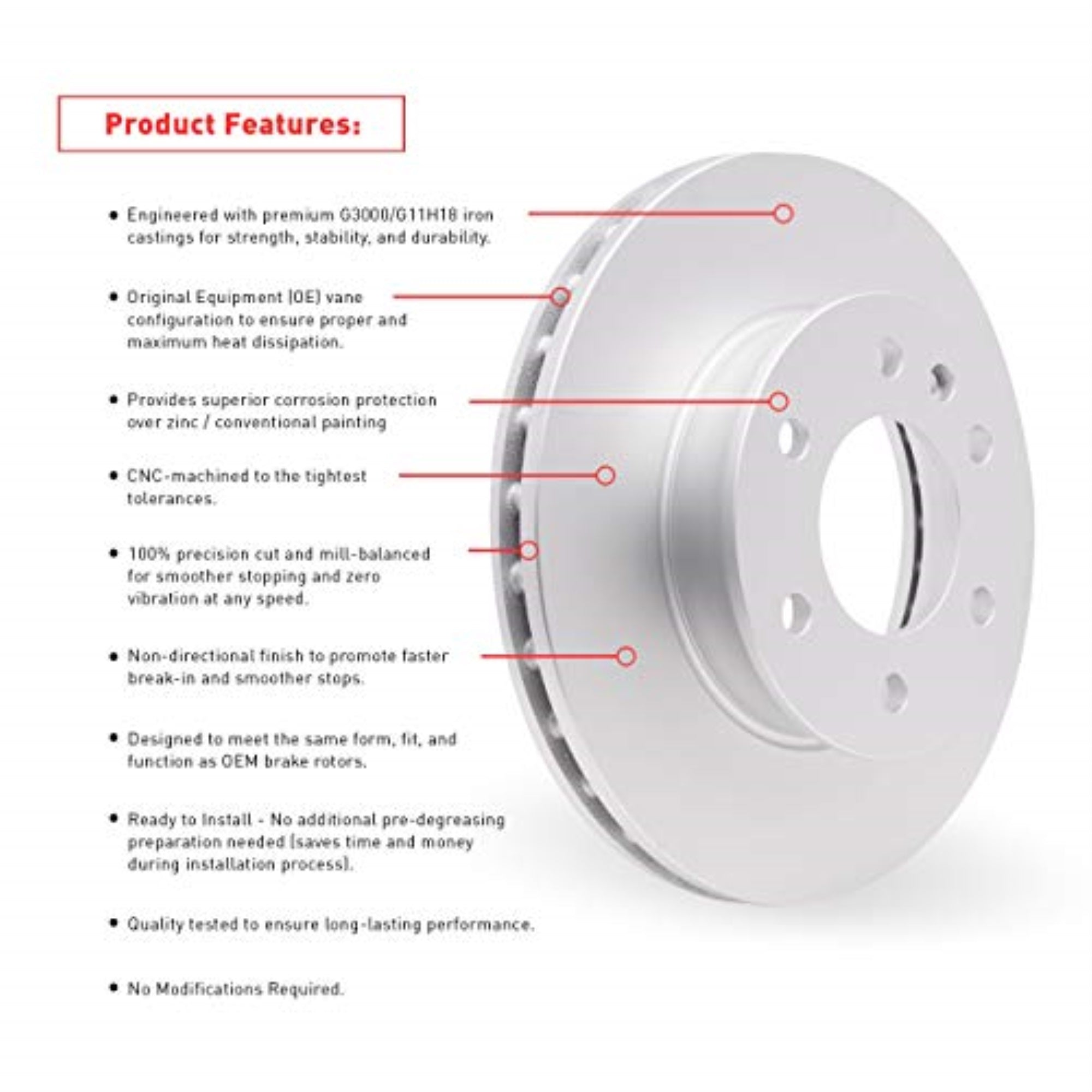 Geospec Coated Rotor - Oem Blank 604-11028