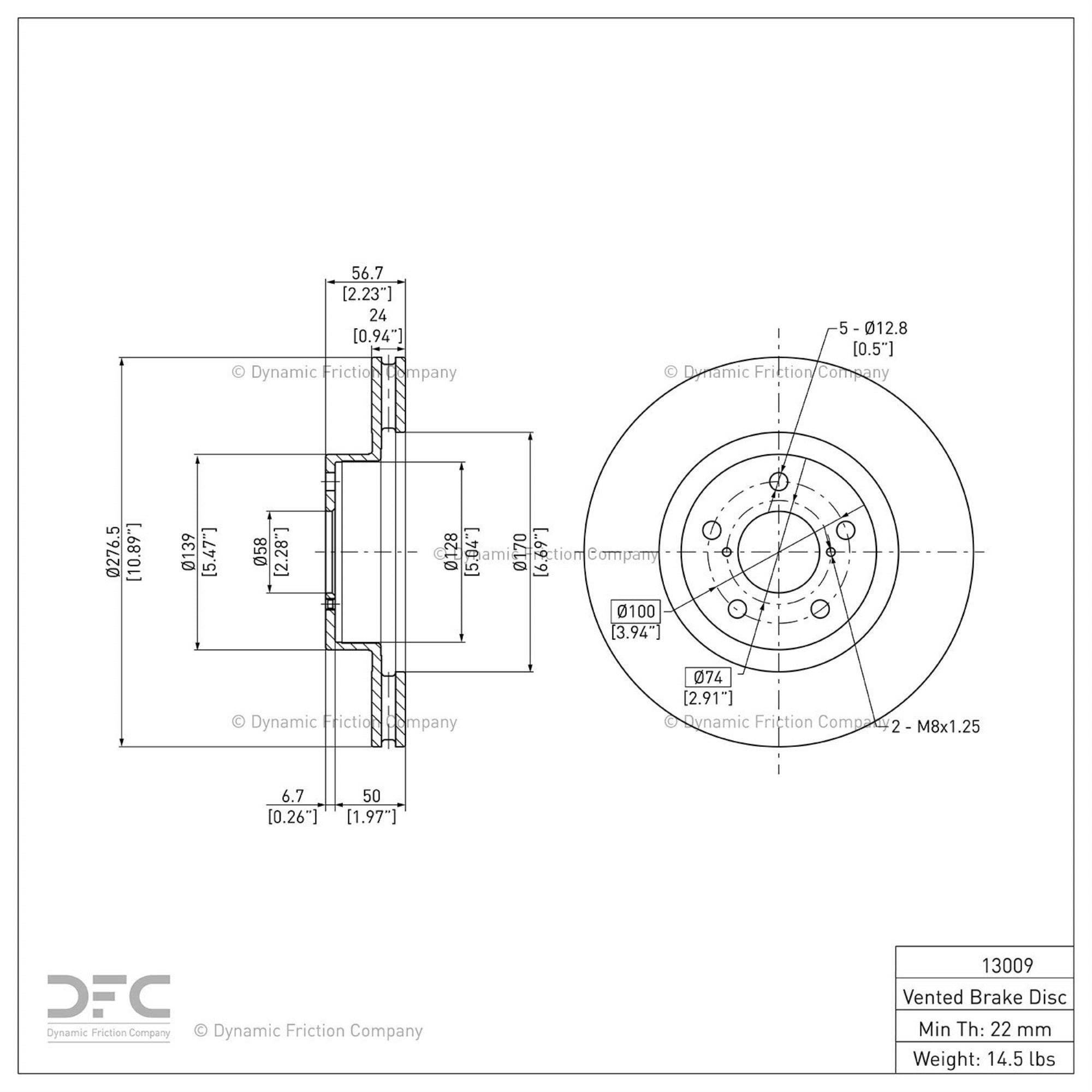 Geospec Coated Rotor - Oem Blank 604-13009