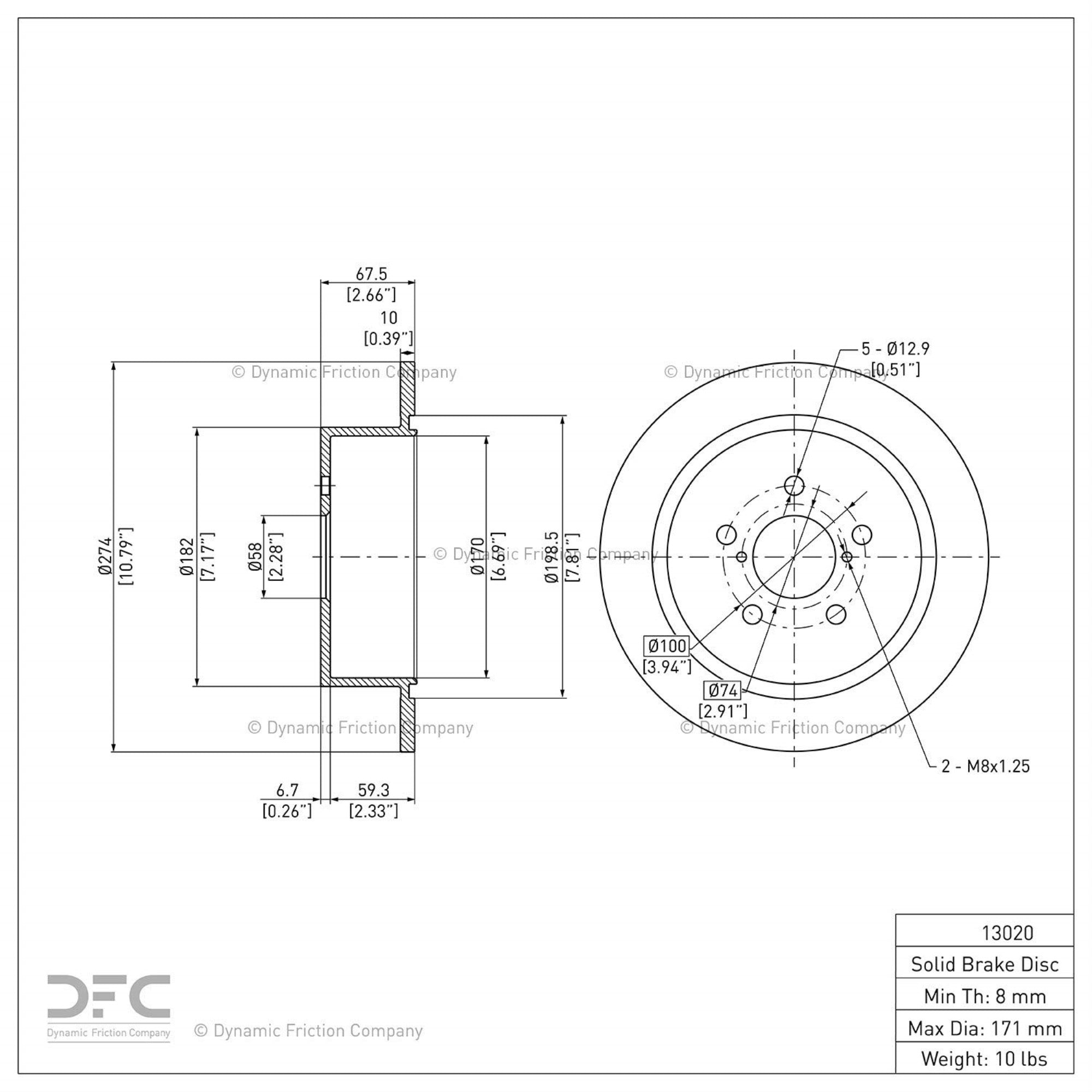 Geospec Coated Rotor - Oem Blank 604-13020