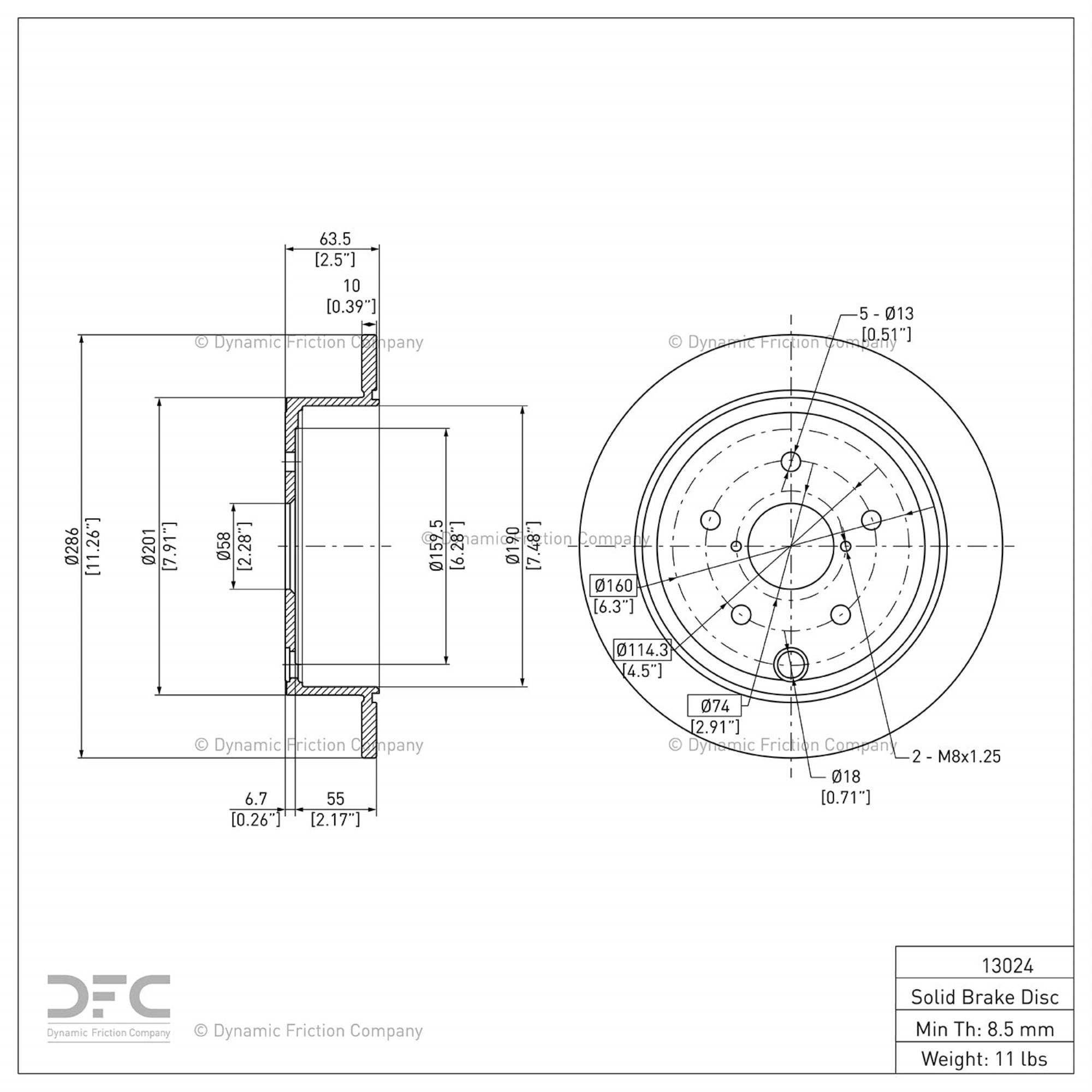 Geospec Coated Rotor - Oem Blank 604-13024
