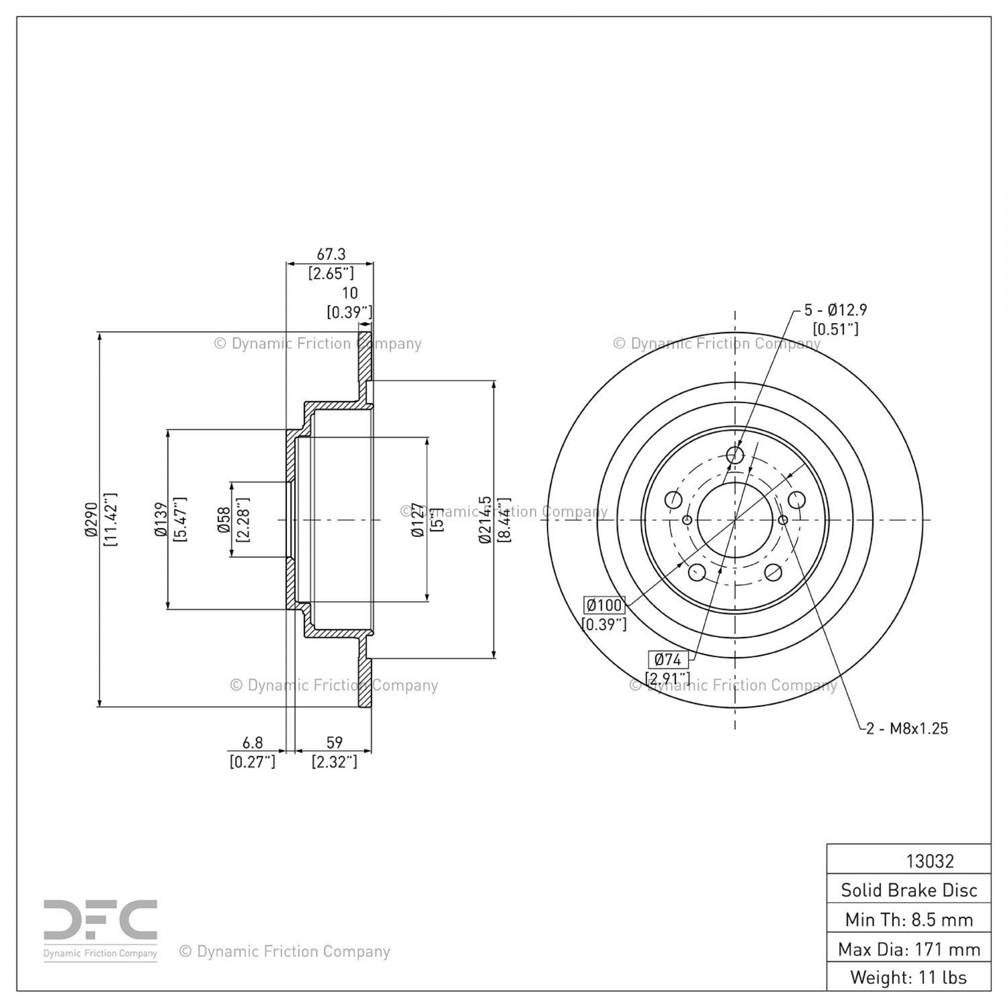 Geospec Coated Rotor - Oem Blank 604-13032