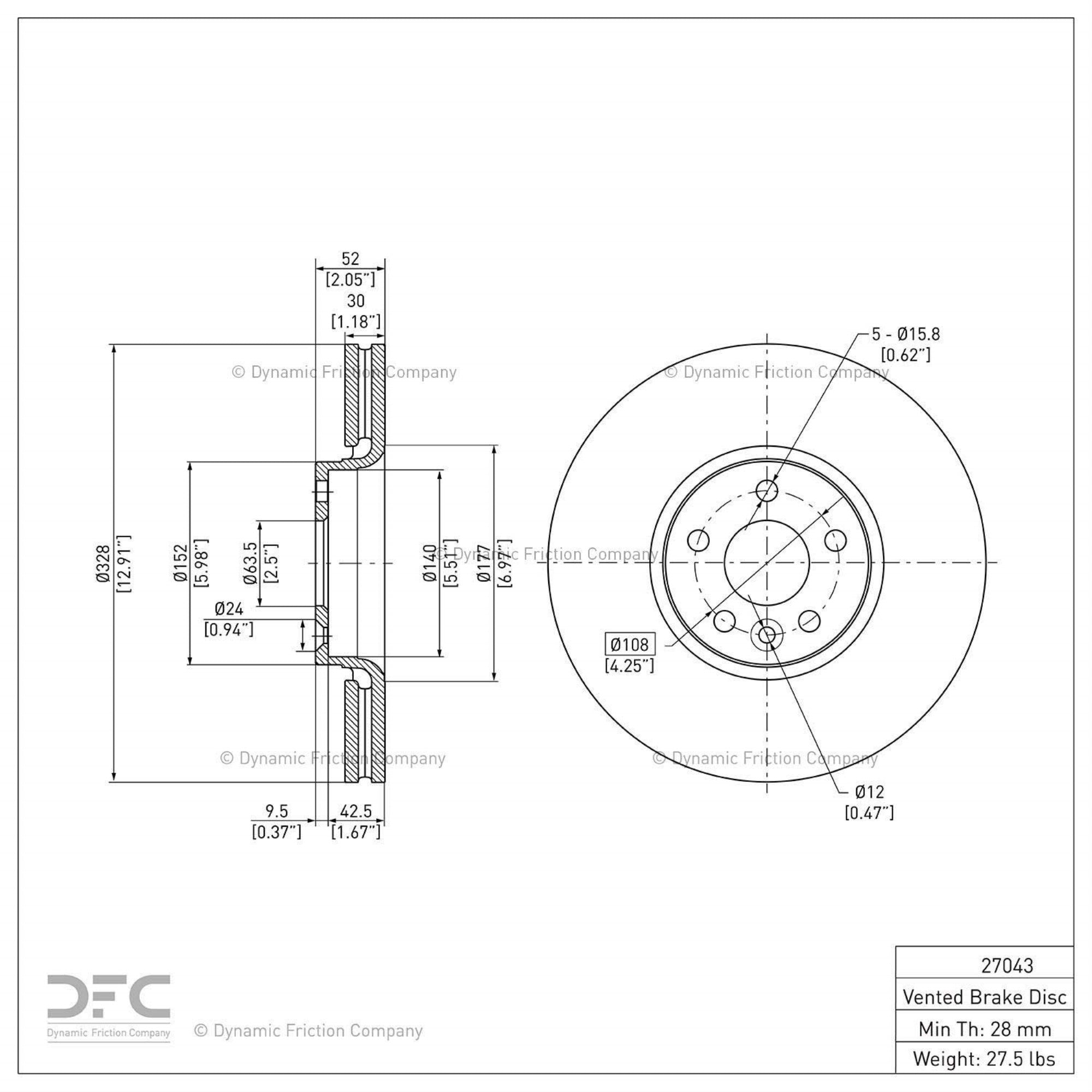 Geospec Coated Rotor - Oem Blank 604-27043