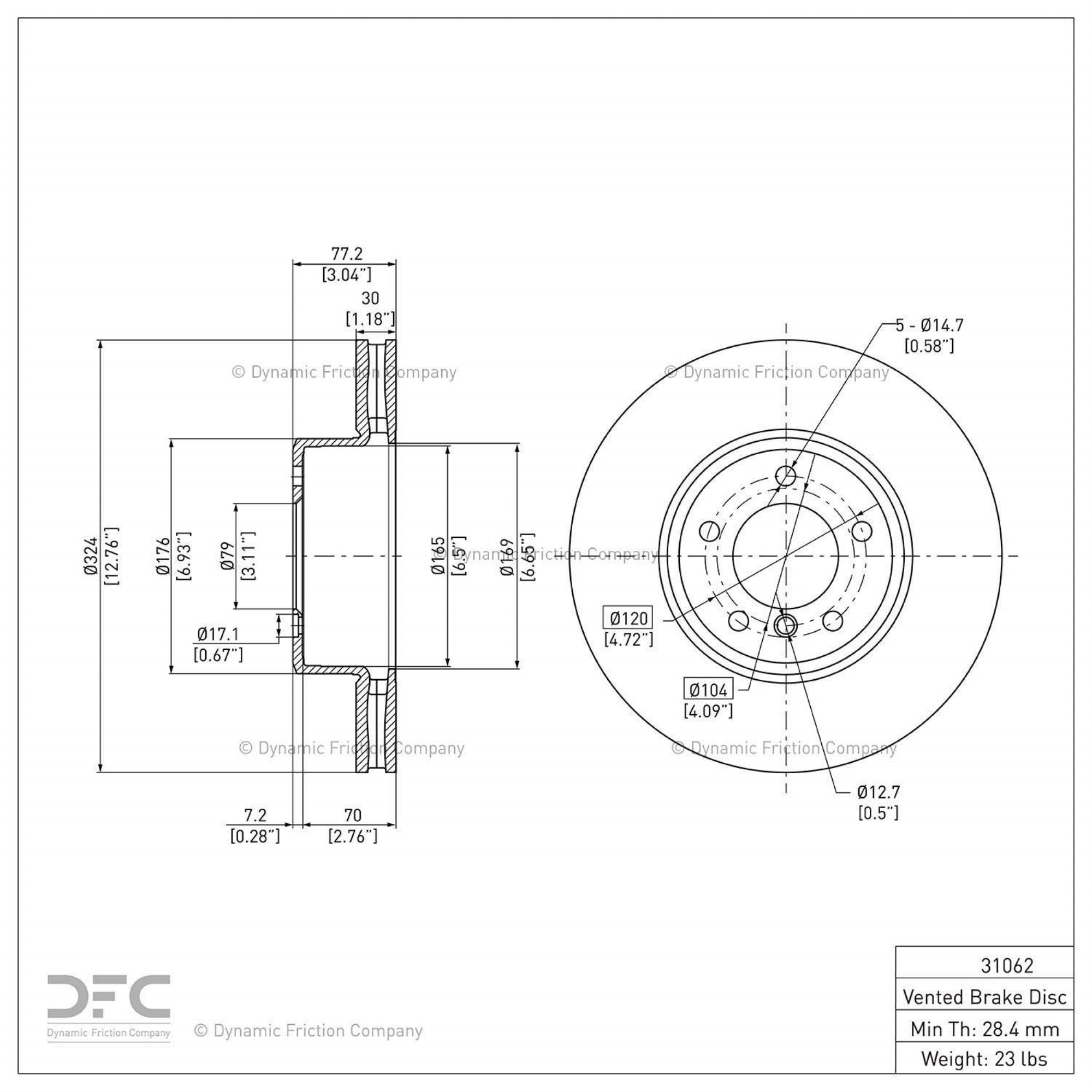 Geospec Coated Rotor - Oem Blank 604-31062
