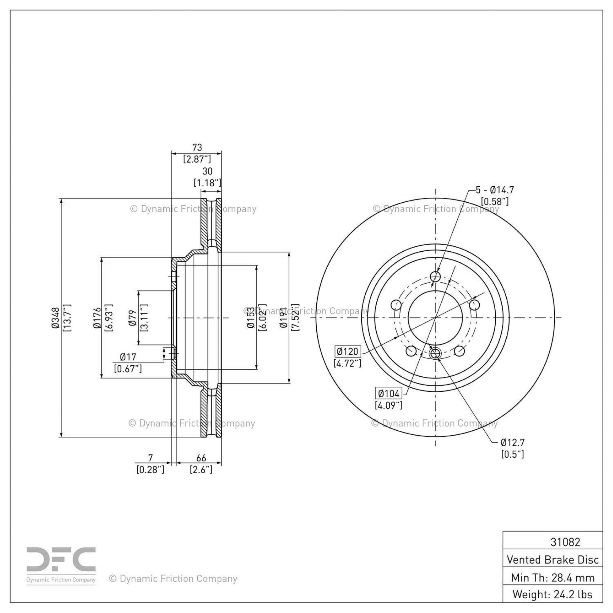 Geospec Coated Rotor - Oem Blank 604-31082