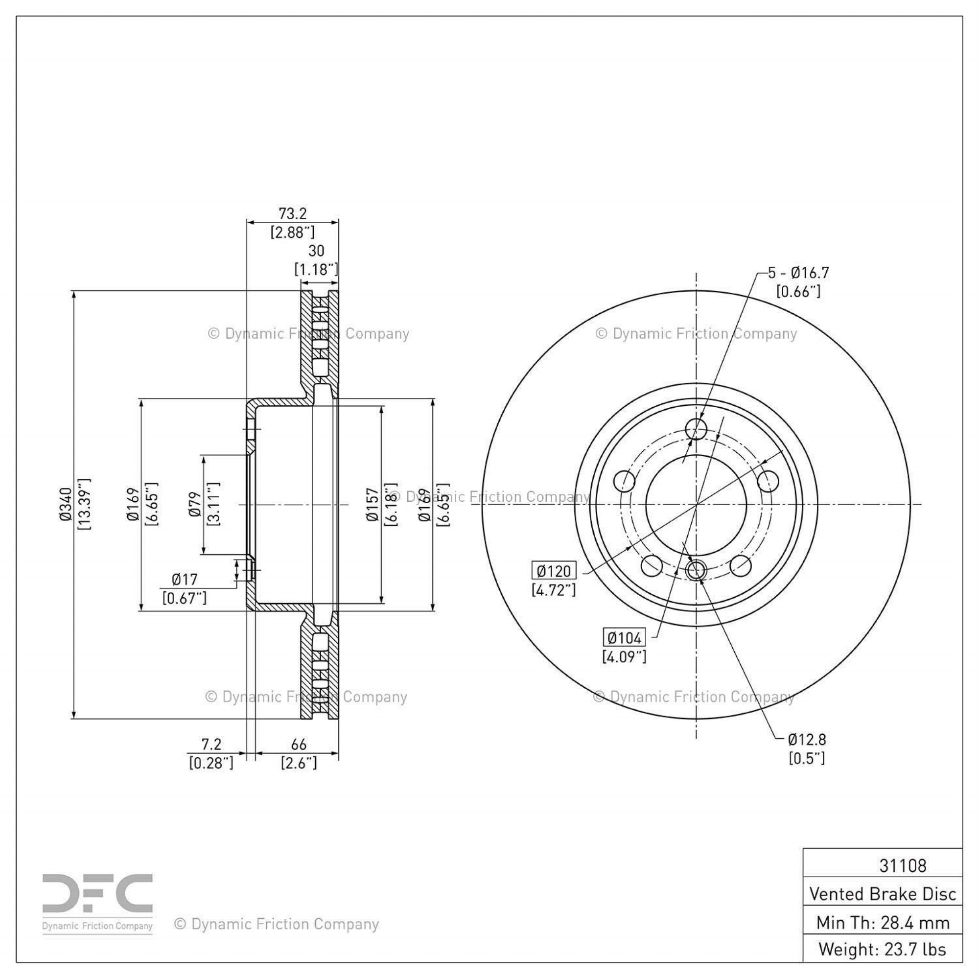 Geospec Coated Rotor - Oem Blank 604-31108