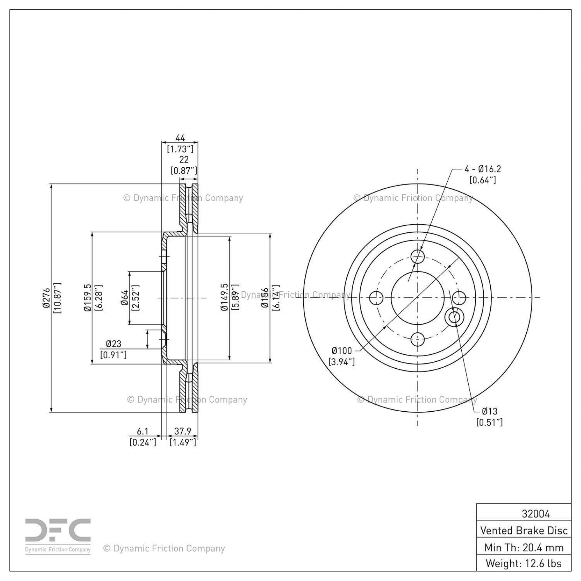 Geospec Coated Rotor - Oem Blank 604-32004