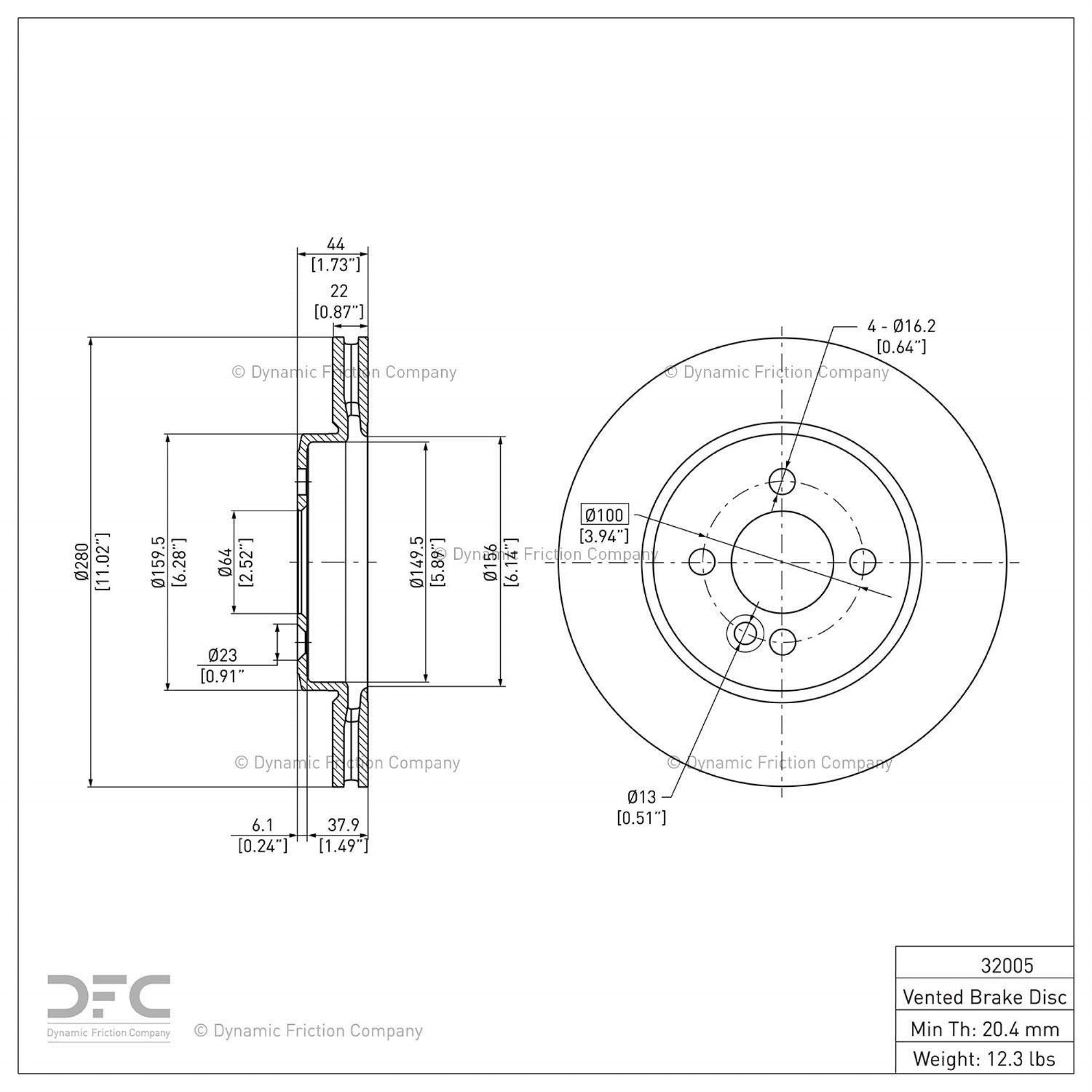 Geospec Coated Rotor - Oem Blank 604-32005