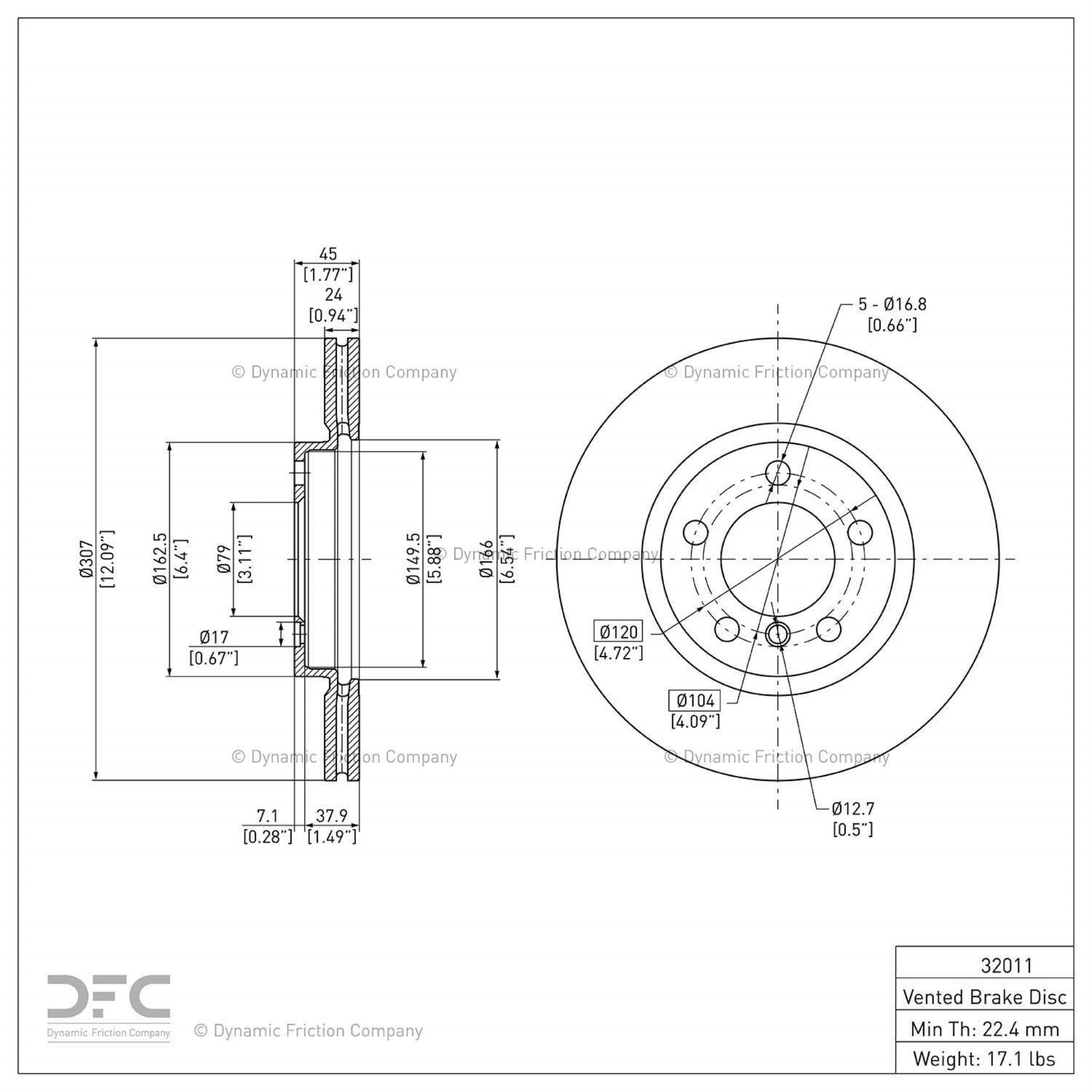 Geospec Coated Rotor - Oem Blank 604-32011