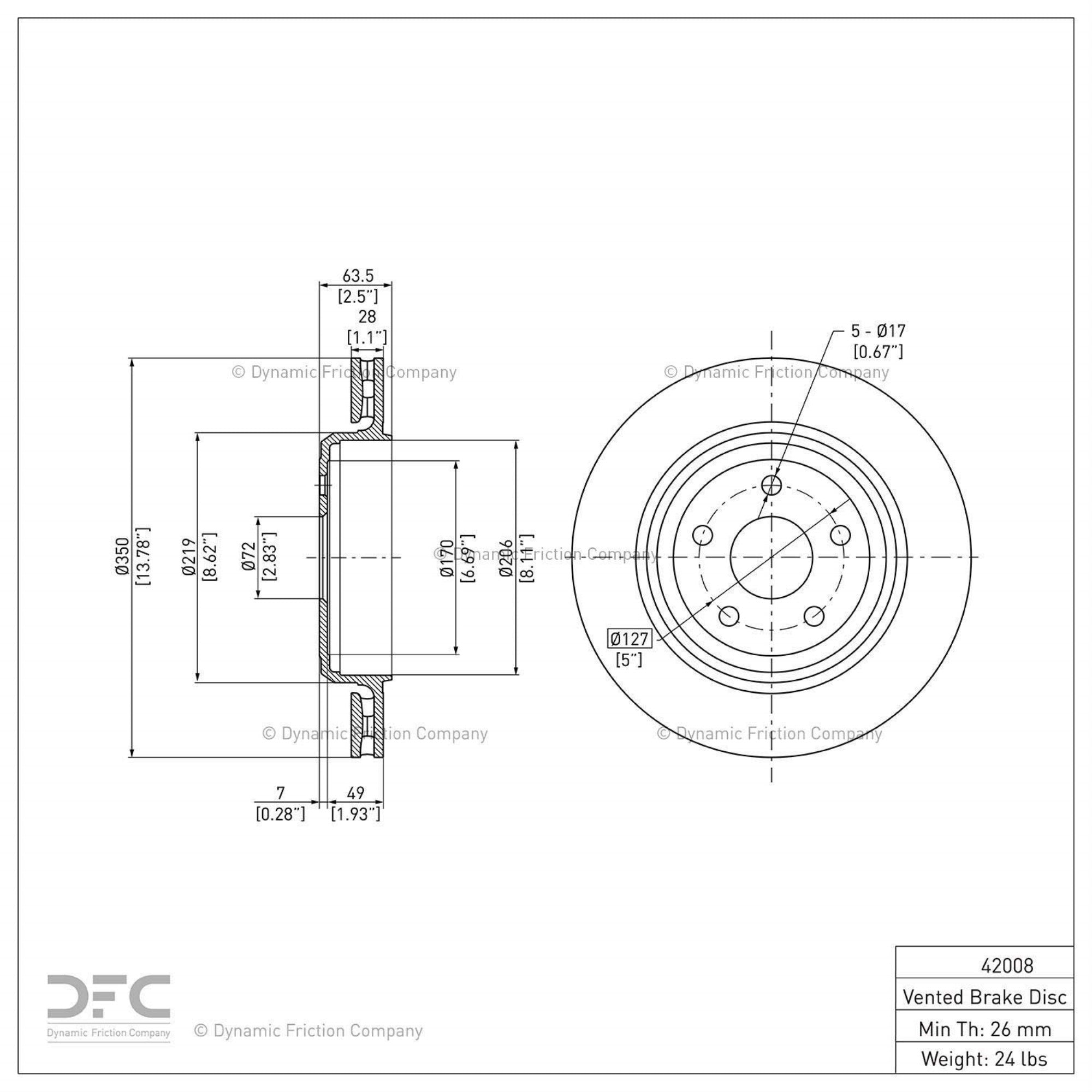 Geospec Coated Rotor - Oem Blank 604-42008