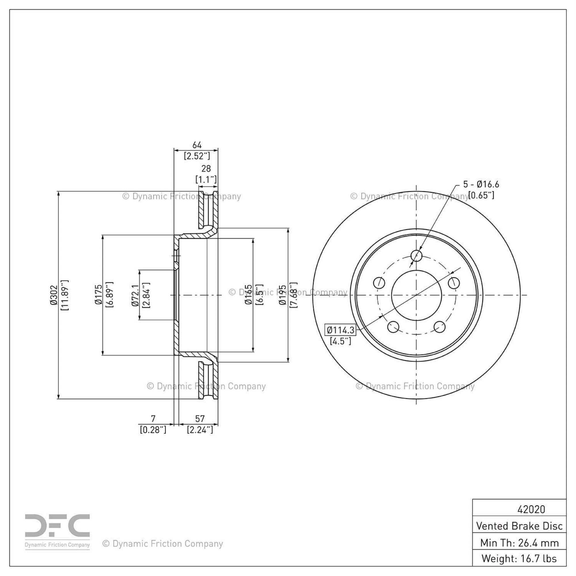 Geospec Coated Rotor - Oem Blank 604-42020