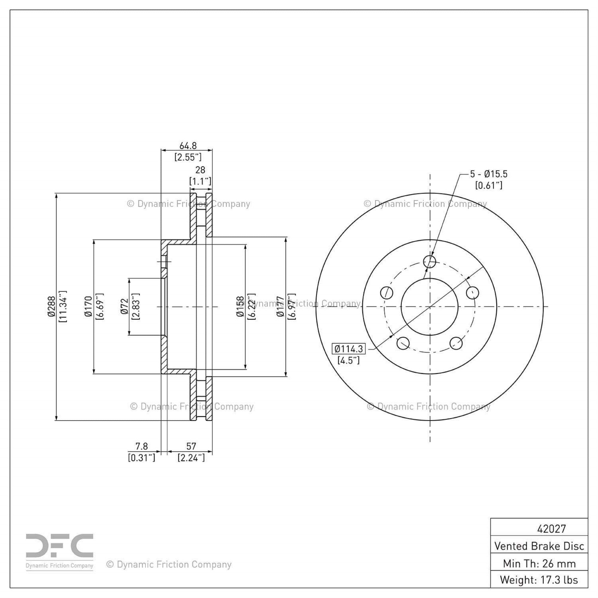 Geospec Coated Rotor - Oem Blank 604-42027