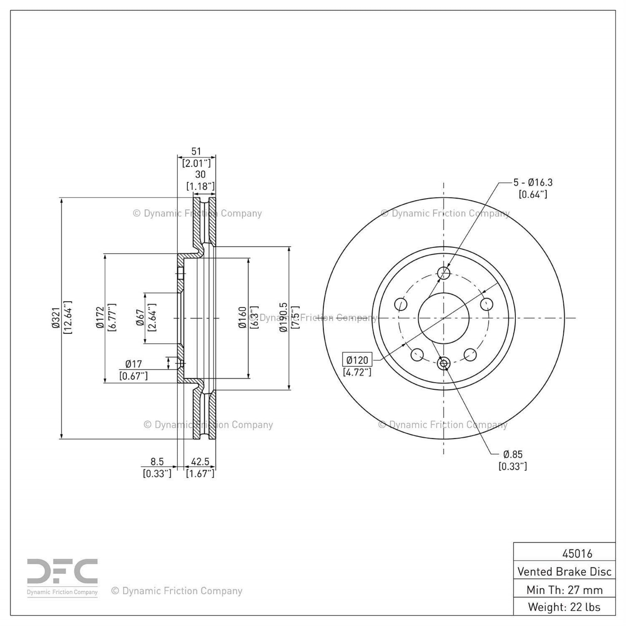 Geospec Coated Rotor - Oem Blank 604-45016