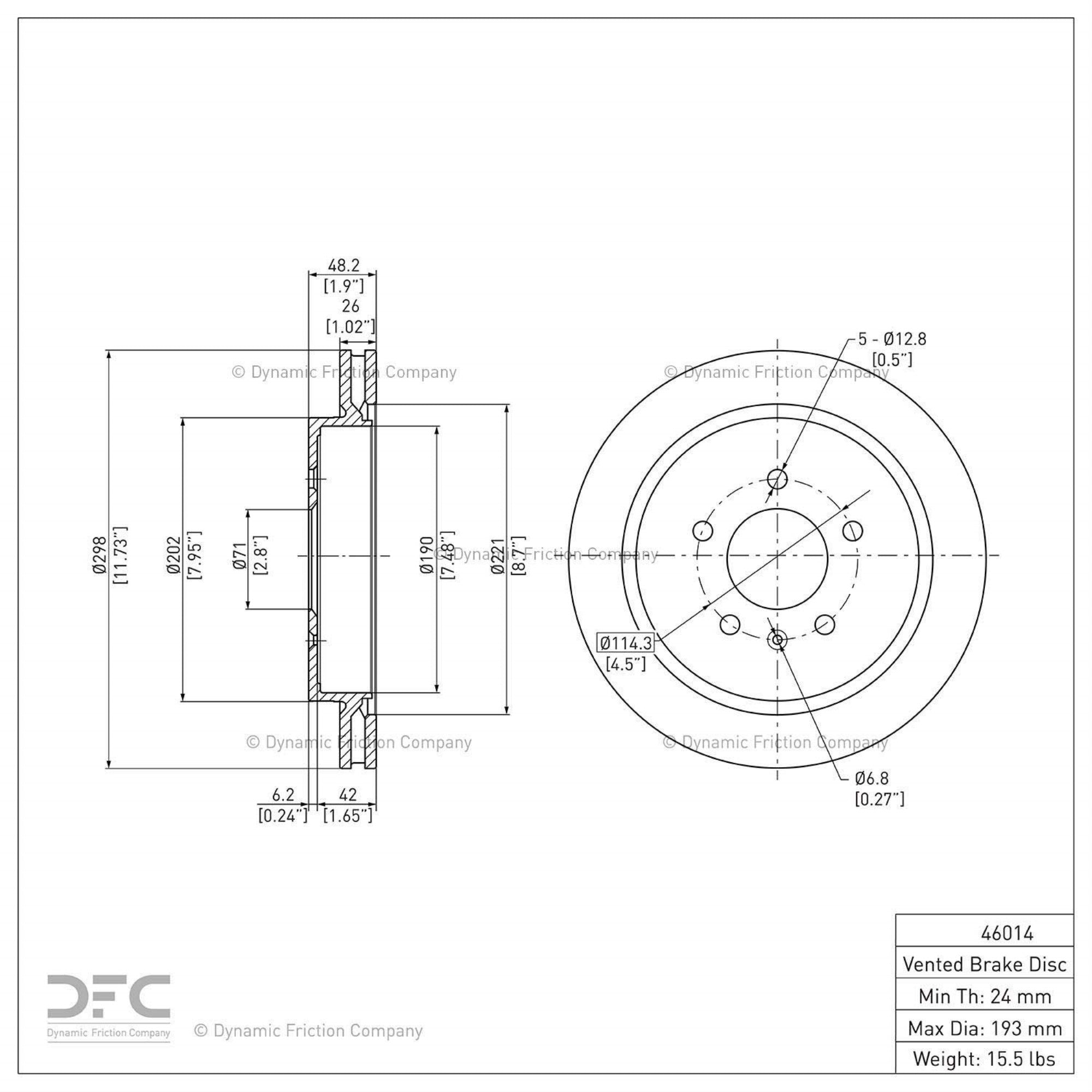 Geospec Coated Rotor - Oem Blank 604-46014