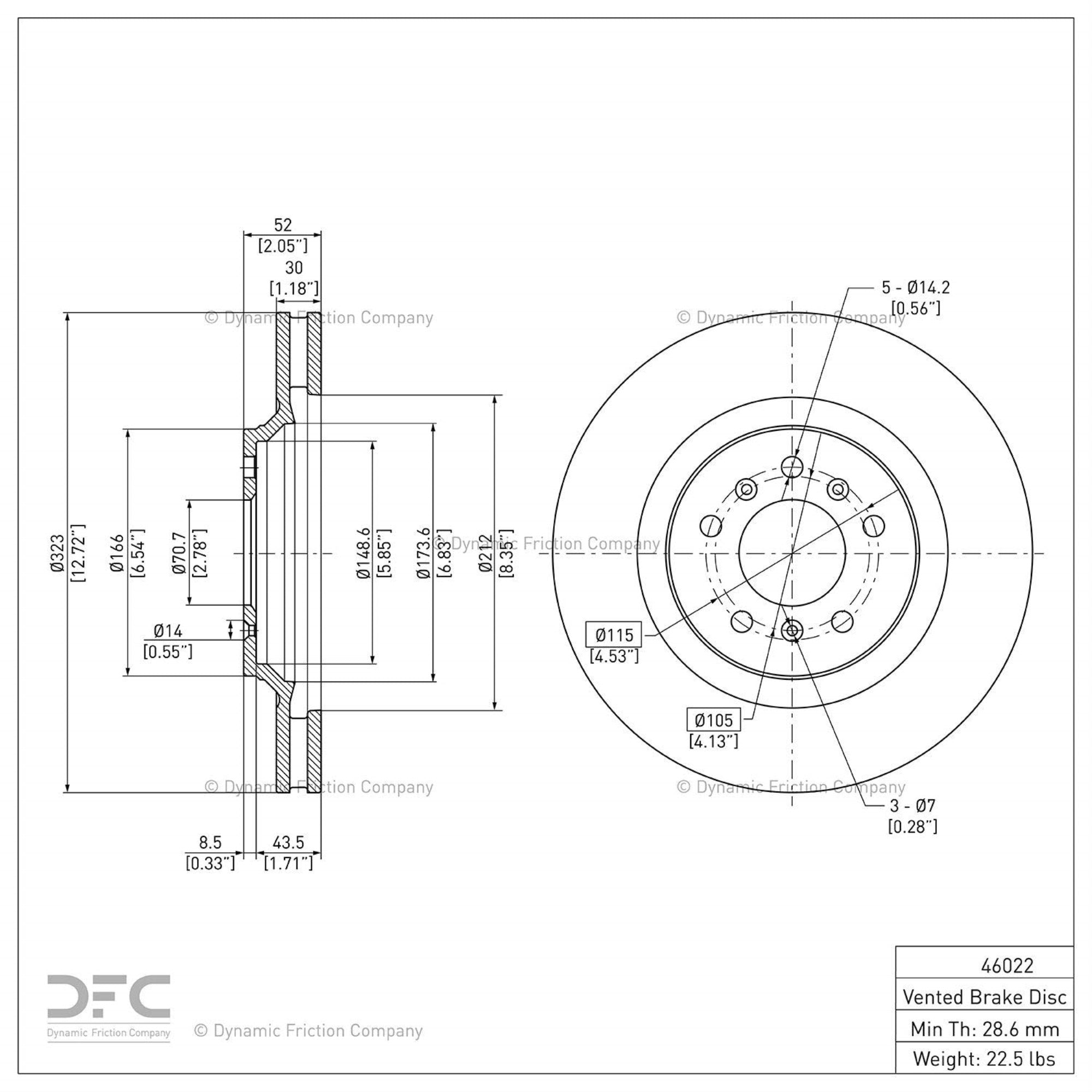 Geospec Coated Rotor - Oem Blank 604-46022