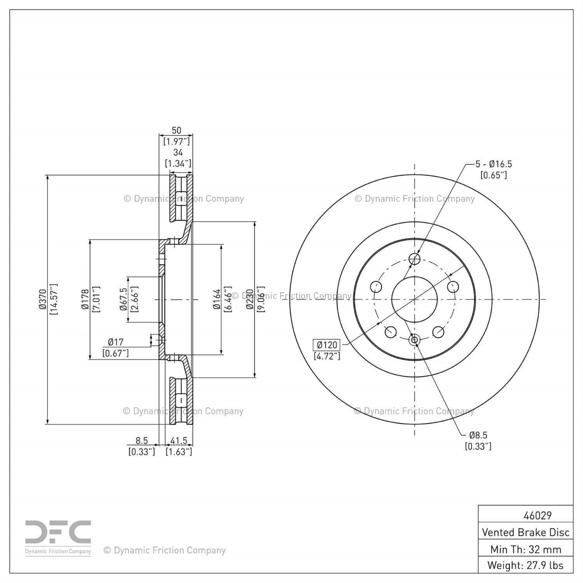 Geospec Coated Rotor - Oem Blank 604-46029