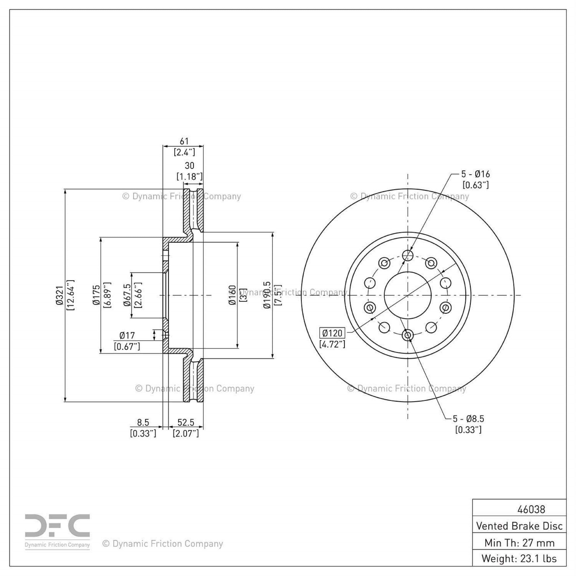 Geospec Coated Rotor - Oem Blank 604-46038