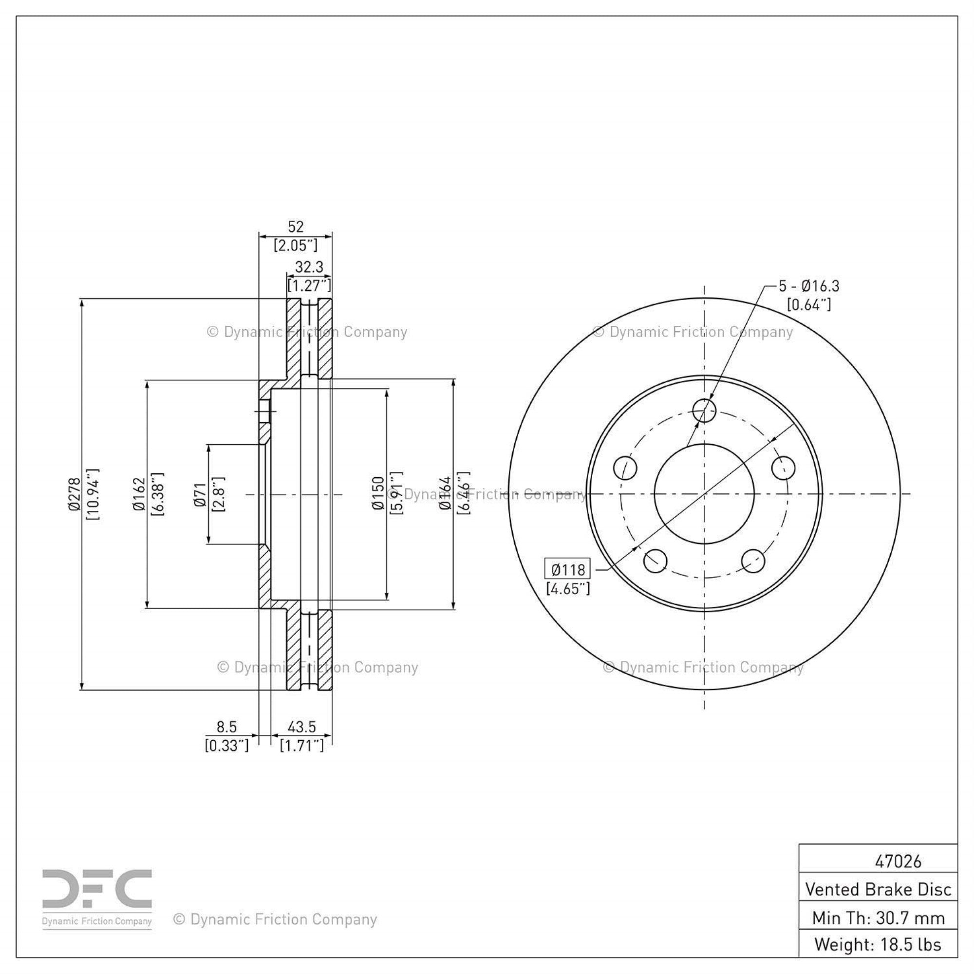Geospec Coated Rotor - Oem Blank 604-47026