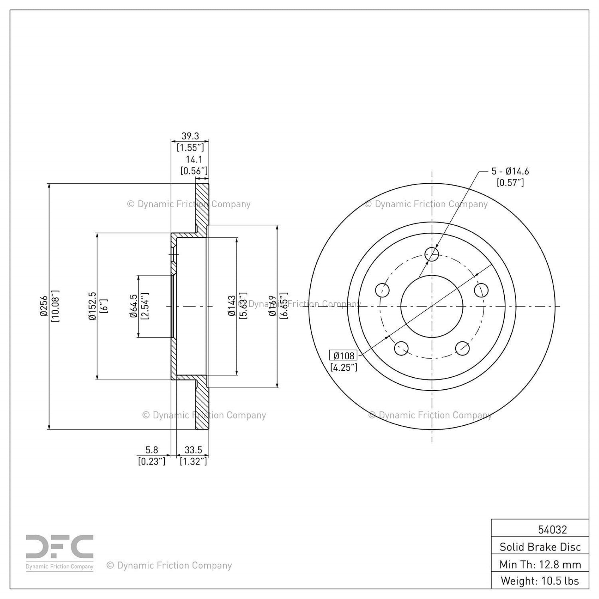 Geospec Coated Rotor - Oem Blank 604-54032