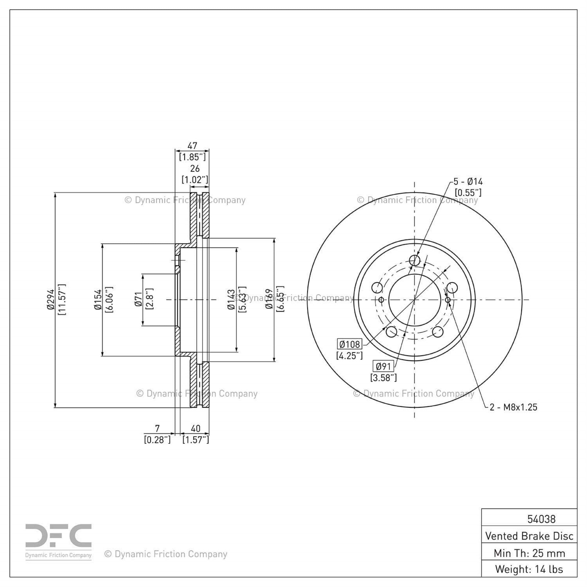 Geospec Coated Rotor - Oem Blank 604-54038