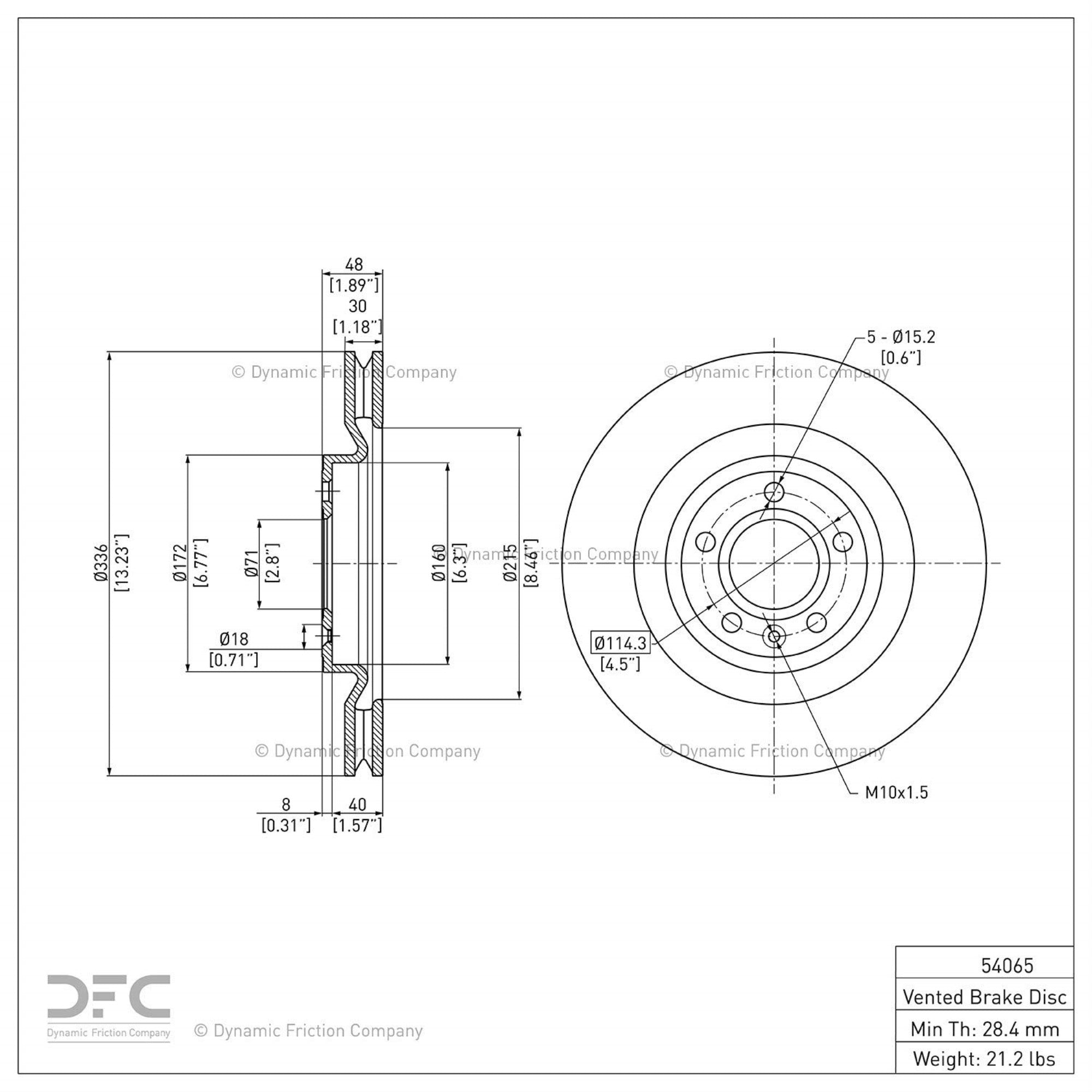 Geospec Coated Rotor - Oem Blank 604-54065