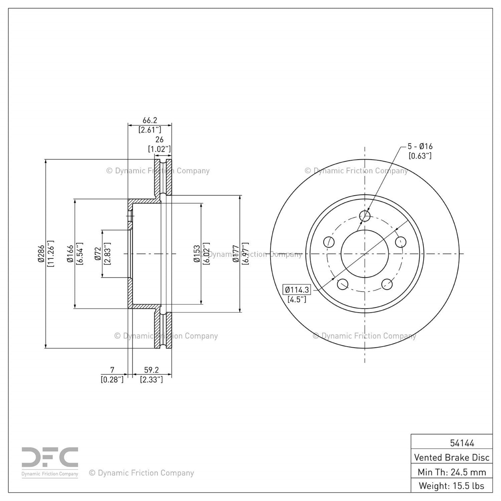 Geospec Coated Rotor - Oem Blank 604-54144