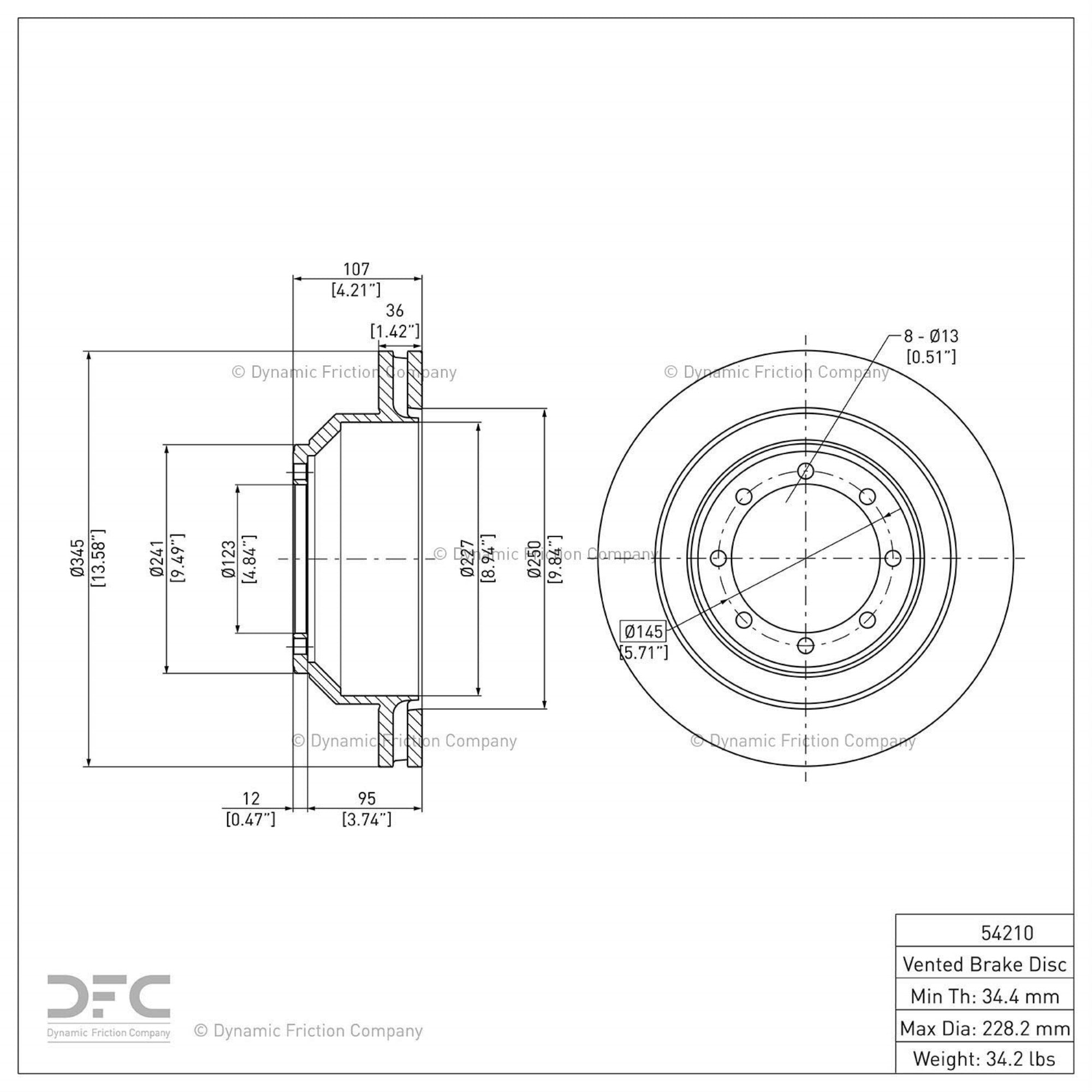 Geospec Coated Rotor - Oem Blank 604-54210