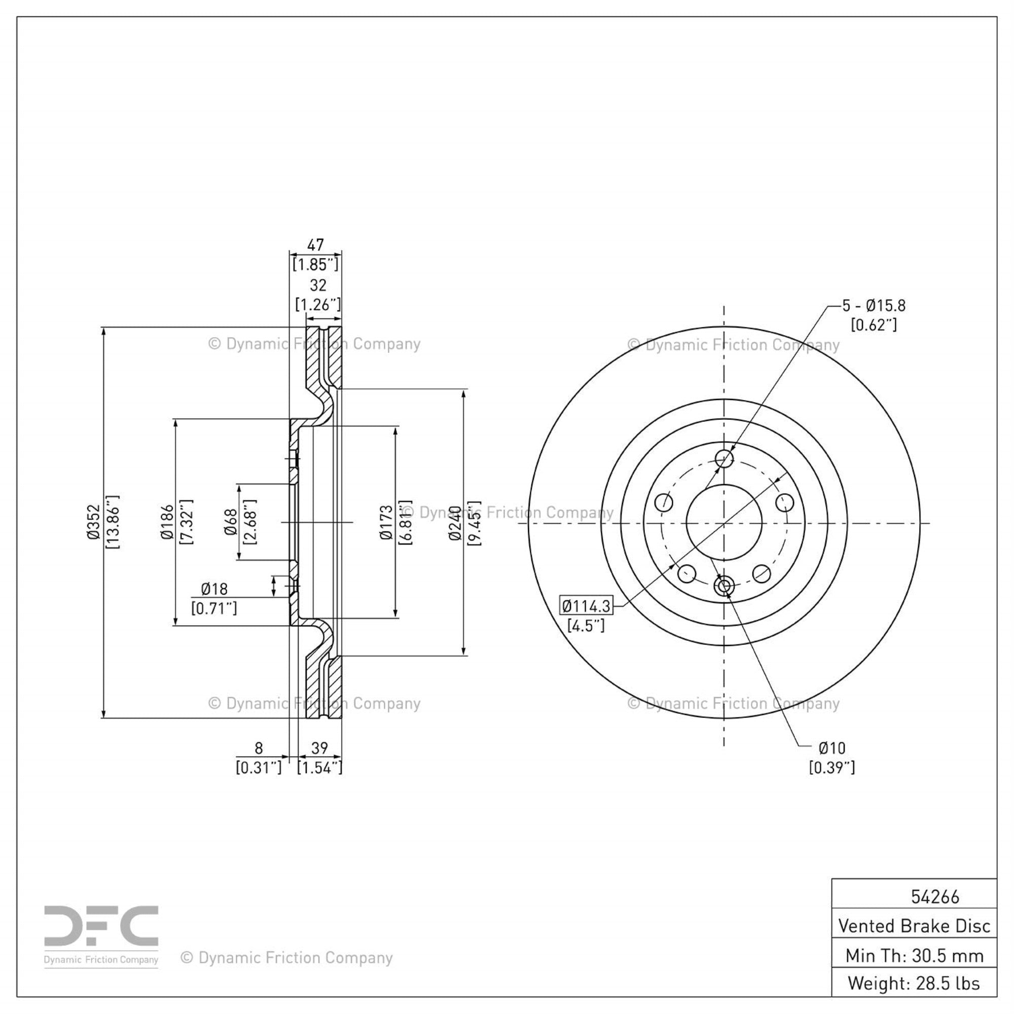Geospec Coated Rotor - Oem Blank 604-54266