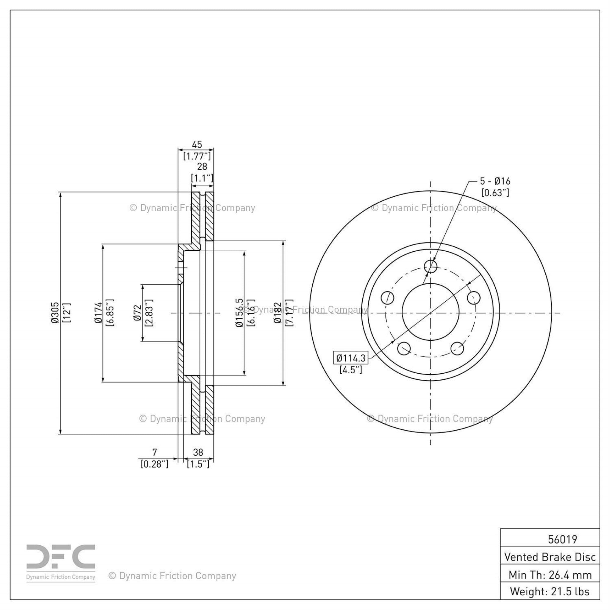 Geospec Coated Rotor - Oem Blank 604-56019