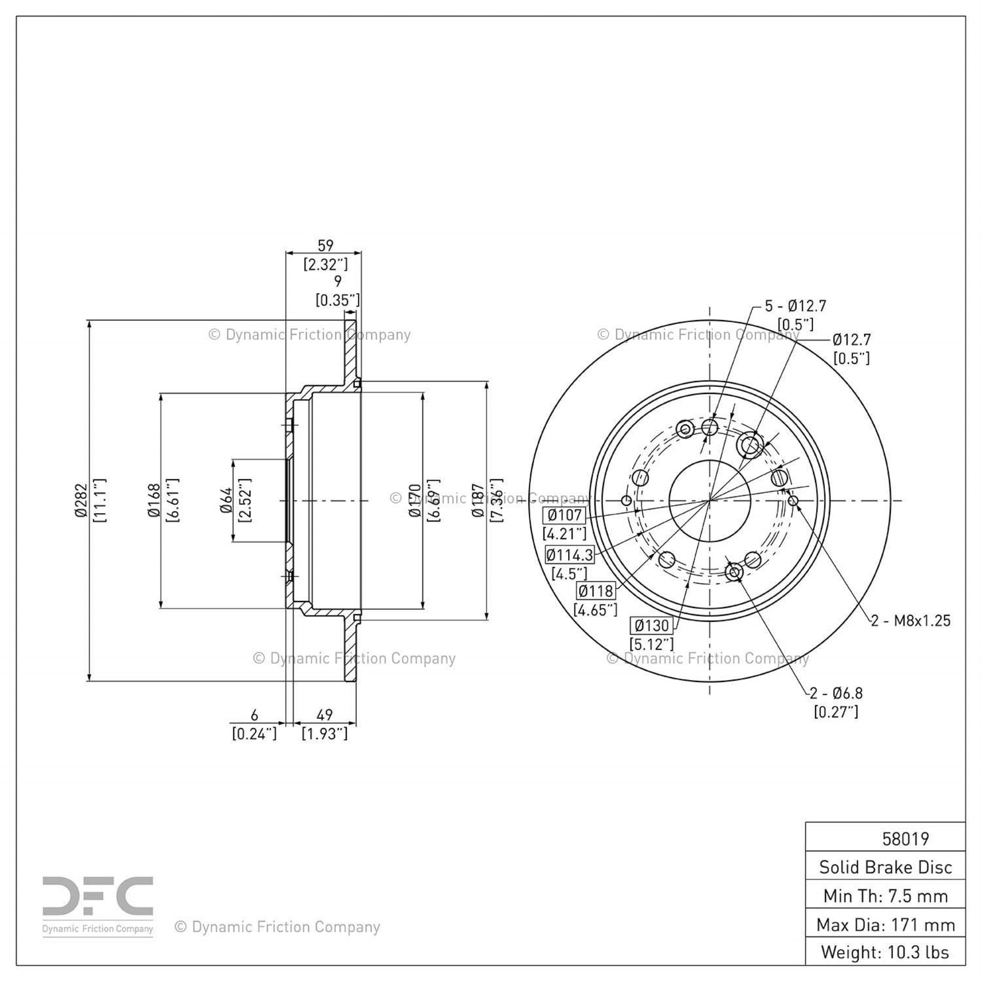 Geospec Coated Rotor - Oem Blank 604-58019