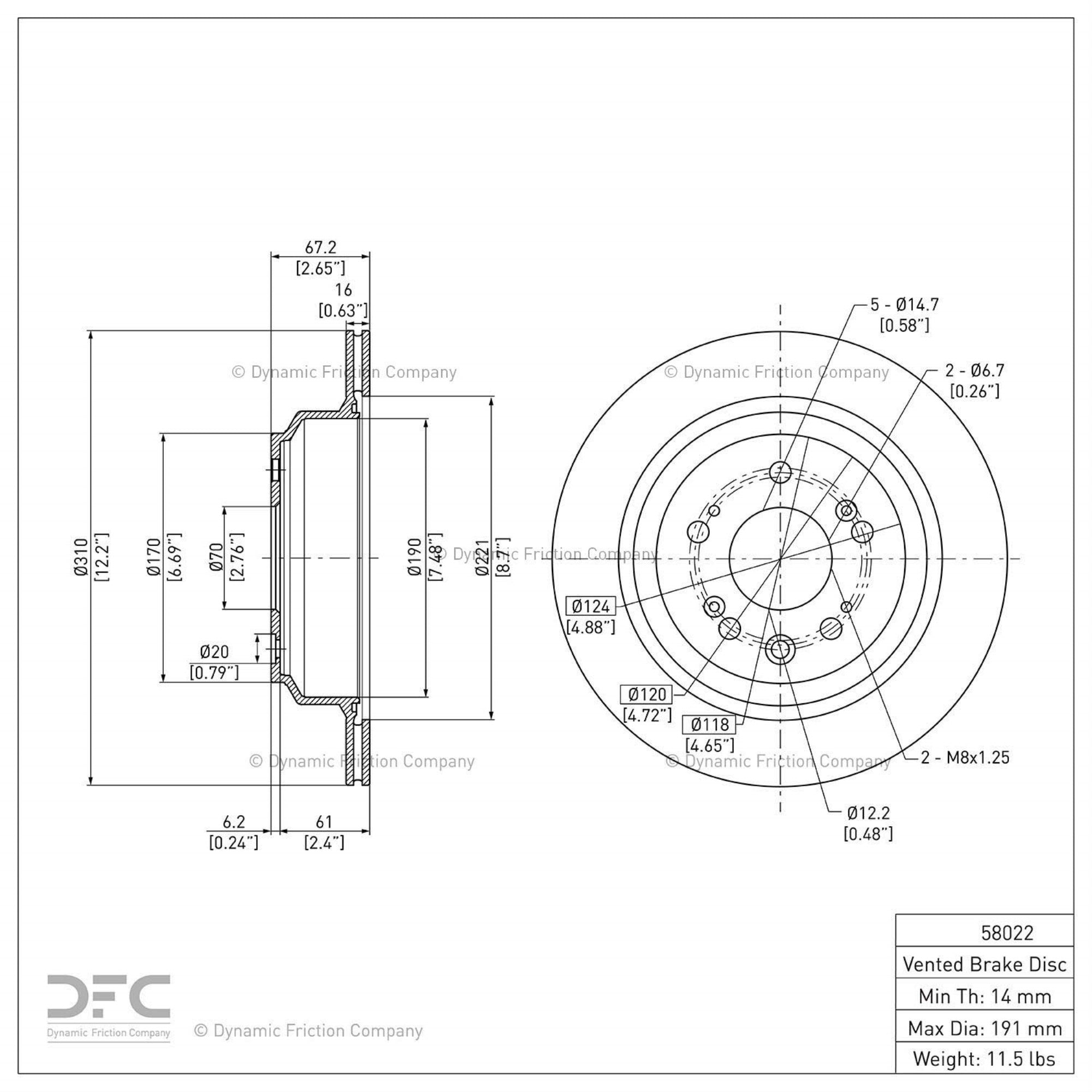Geospec Coated Rotor - Oem Blank 604-58022