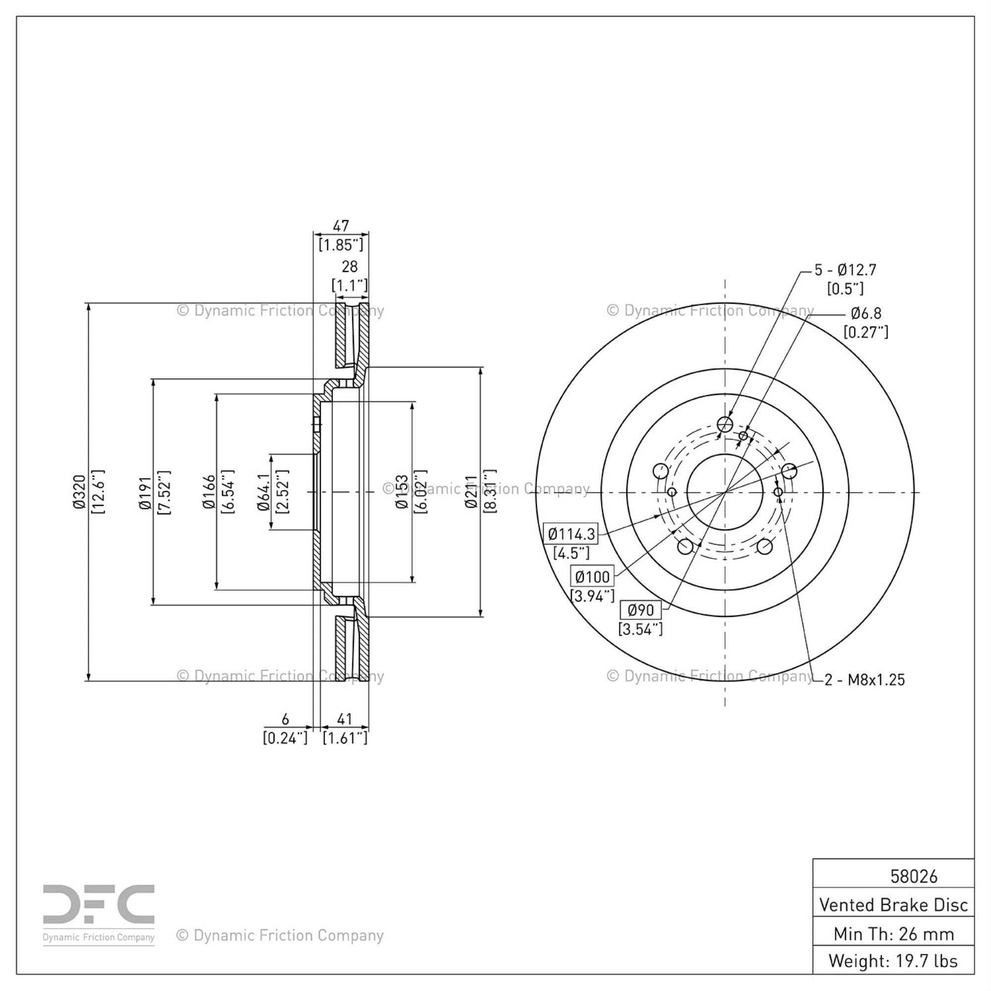 Geospec Coated Rotor - Oem Blank 604-58026