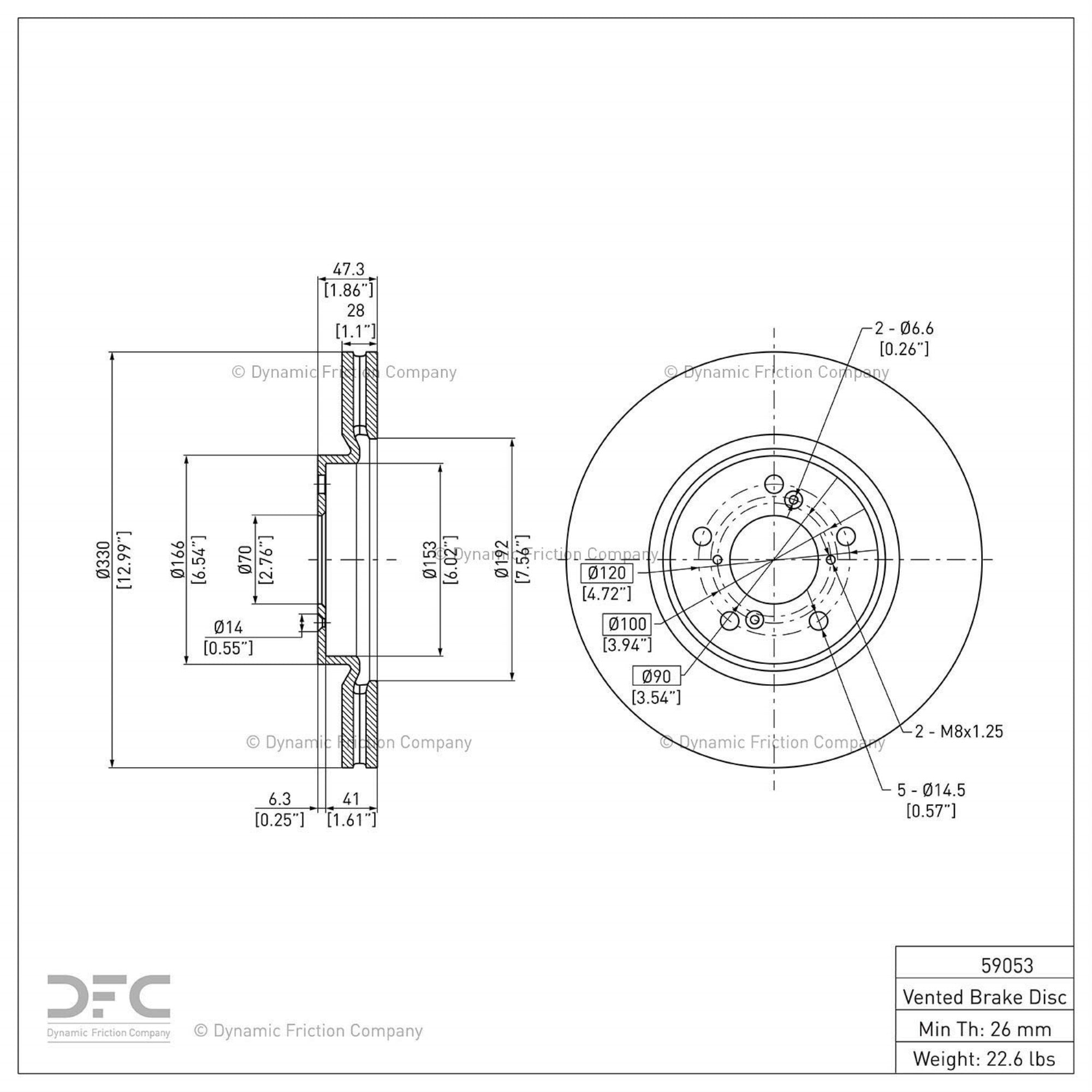 Geospec Coated Rotor - Oem Blank 604-59053