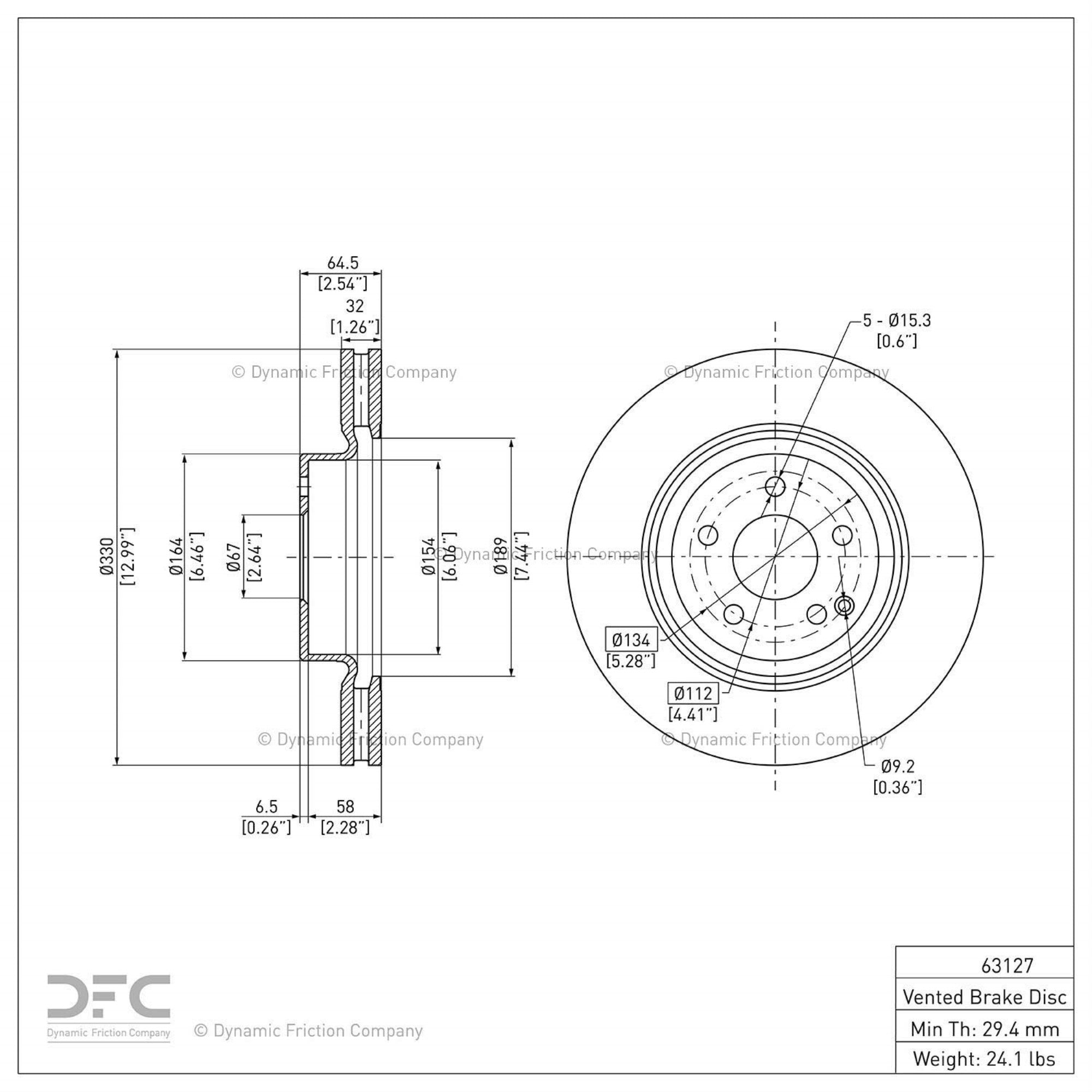 Geospec Coated Rotor - Oem Blank 604-63127