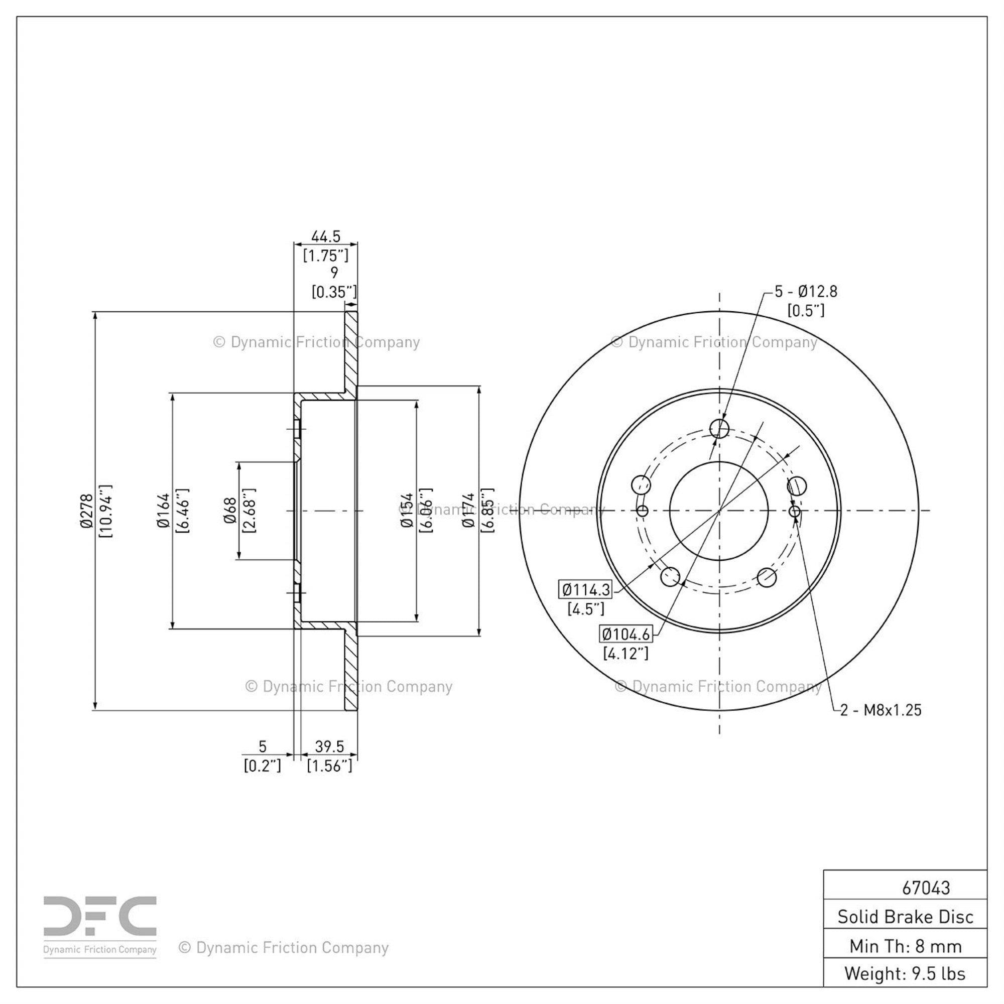 Geospec Coated Rotor - Oem Blank 604-67043