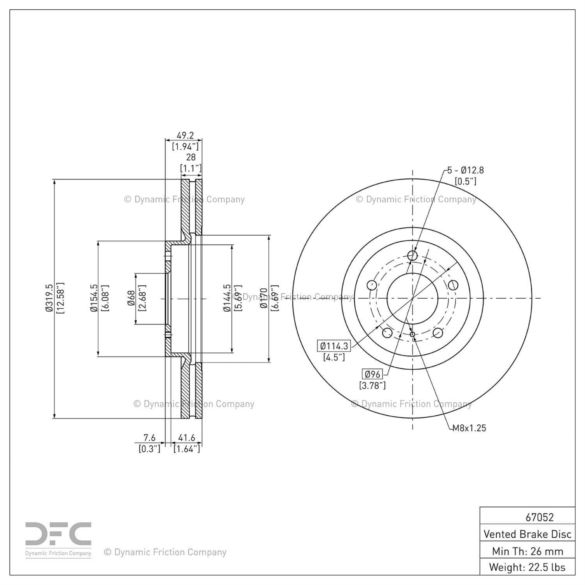 Geospec Coated Rotor - Oem Blank 604-67052