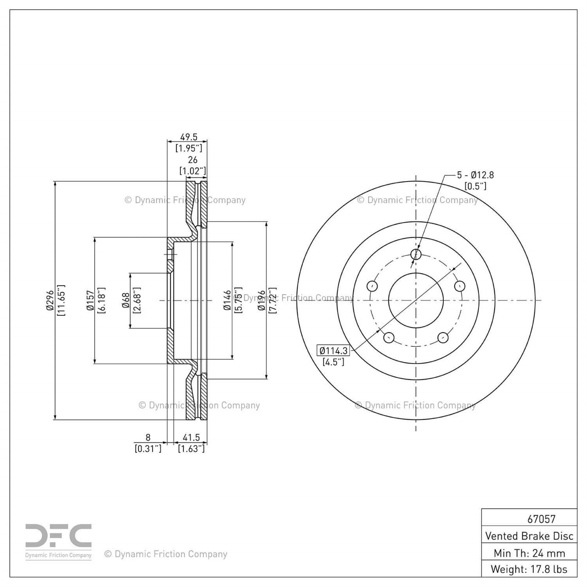 Geospec Coated Rotor - Oem Blank 604-67057