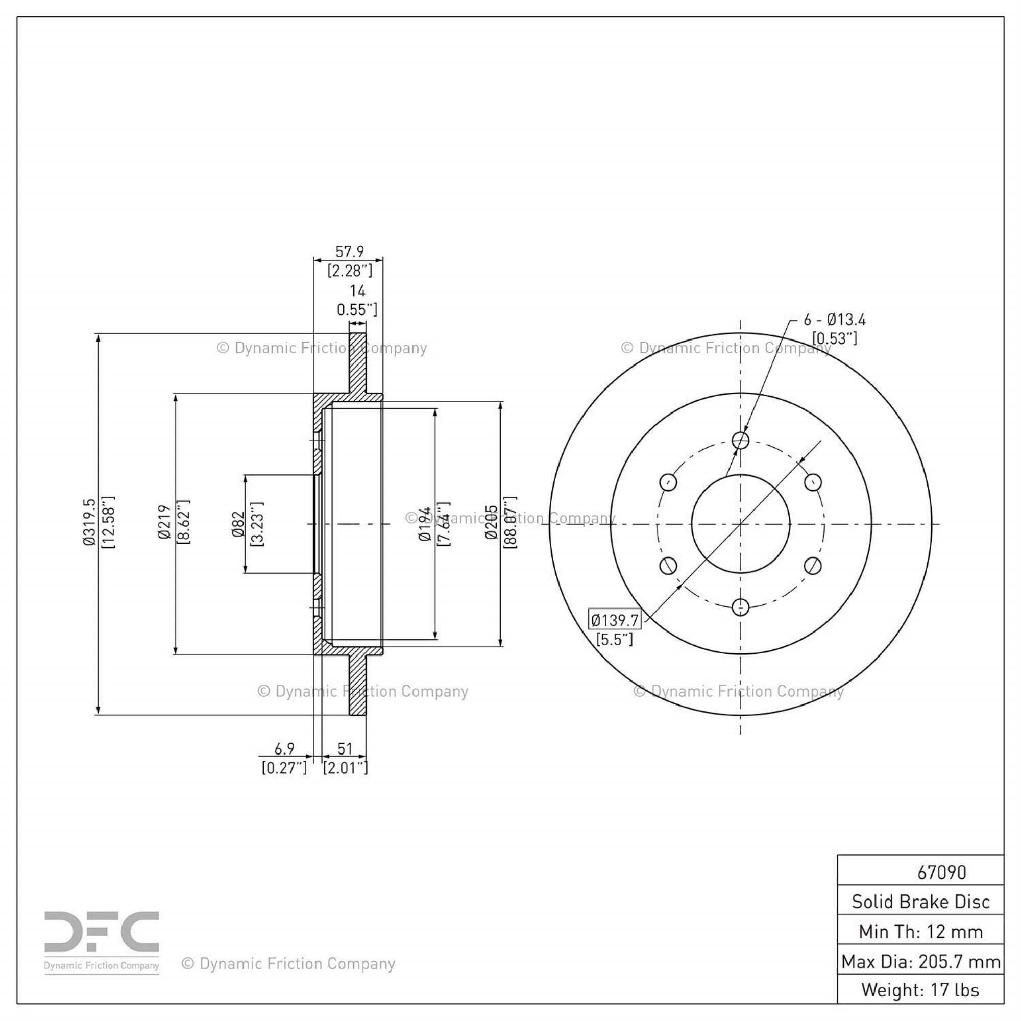 Geospec Coated Rotor - Oem Blank 604-67090