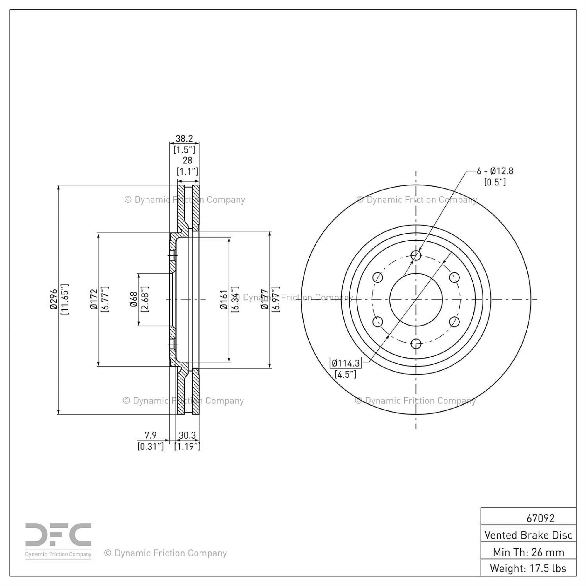 Geospec Coated Rotor - Oem Blank 604-67092