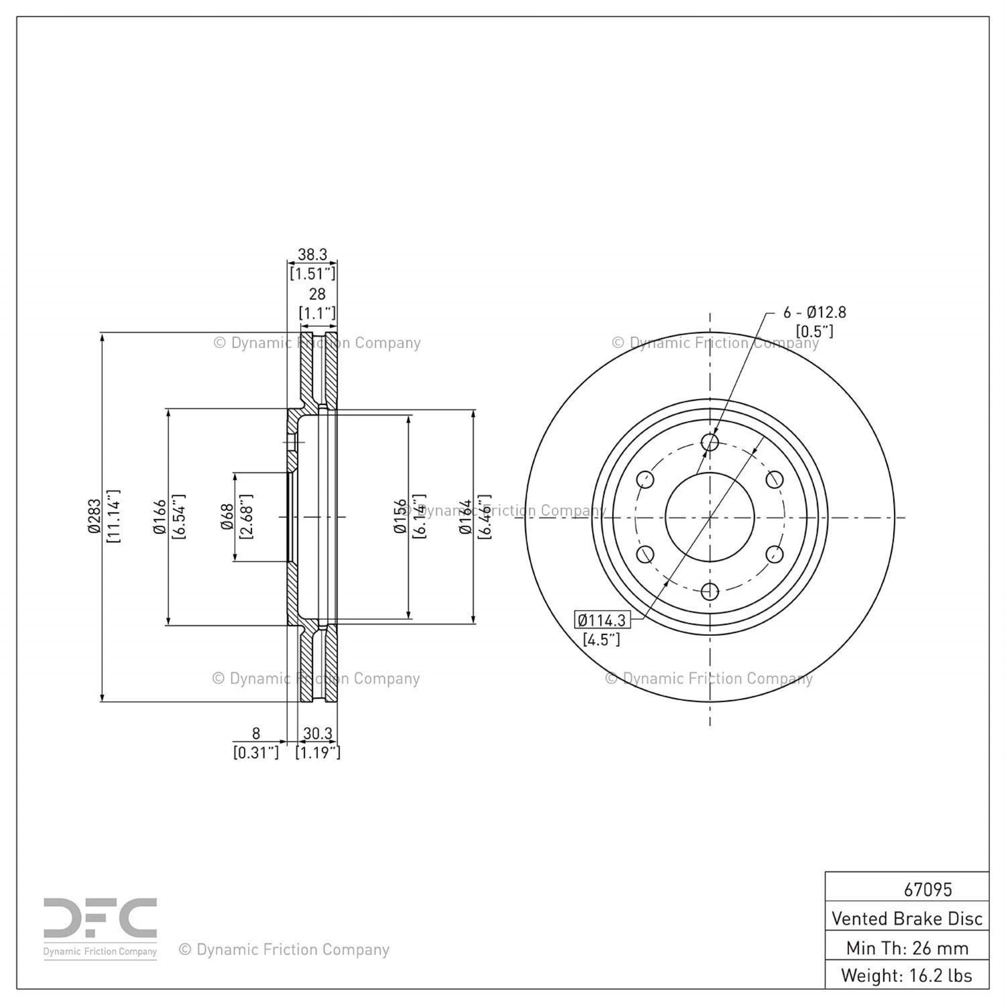 Geospec Coated Rotor - Oem Blank 604-67095