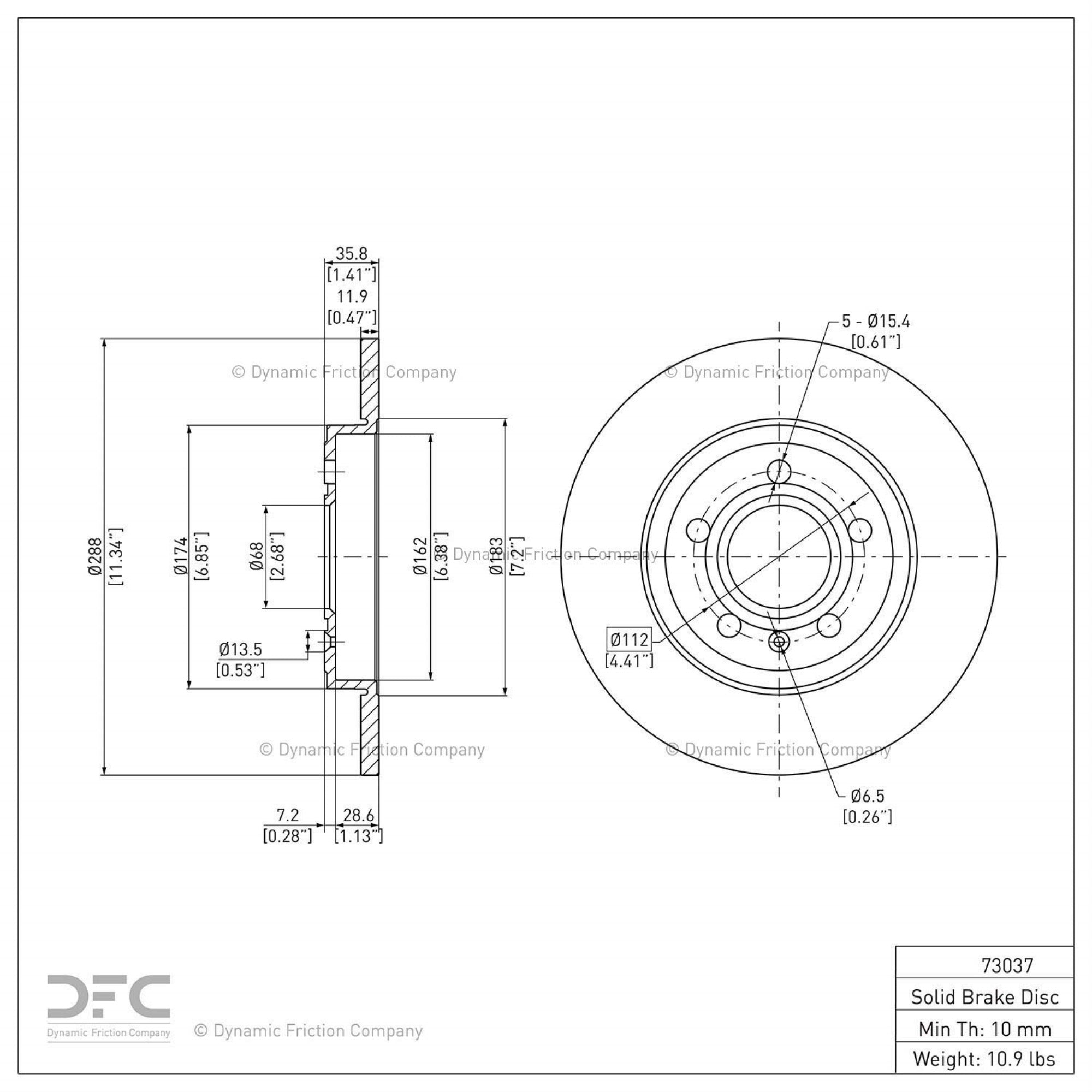Geospec Coated Rotor - Oem Blank 604-73037