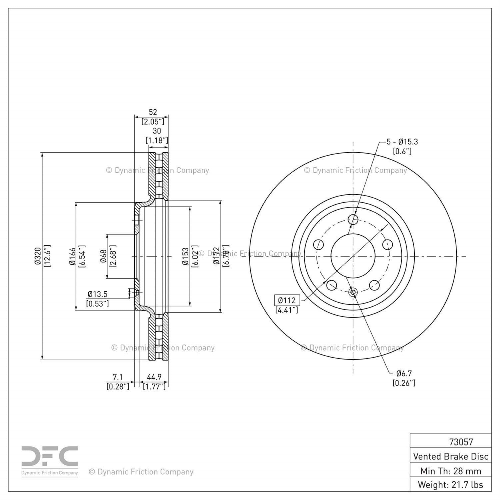Geospec Coated Rotor - Oem Blank 604-73057